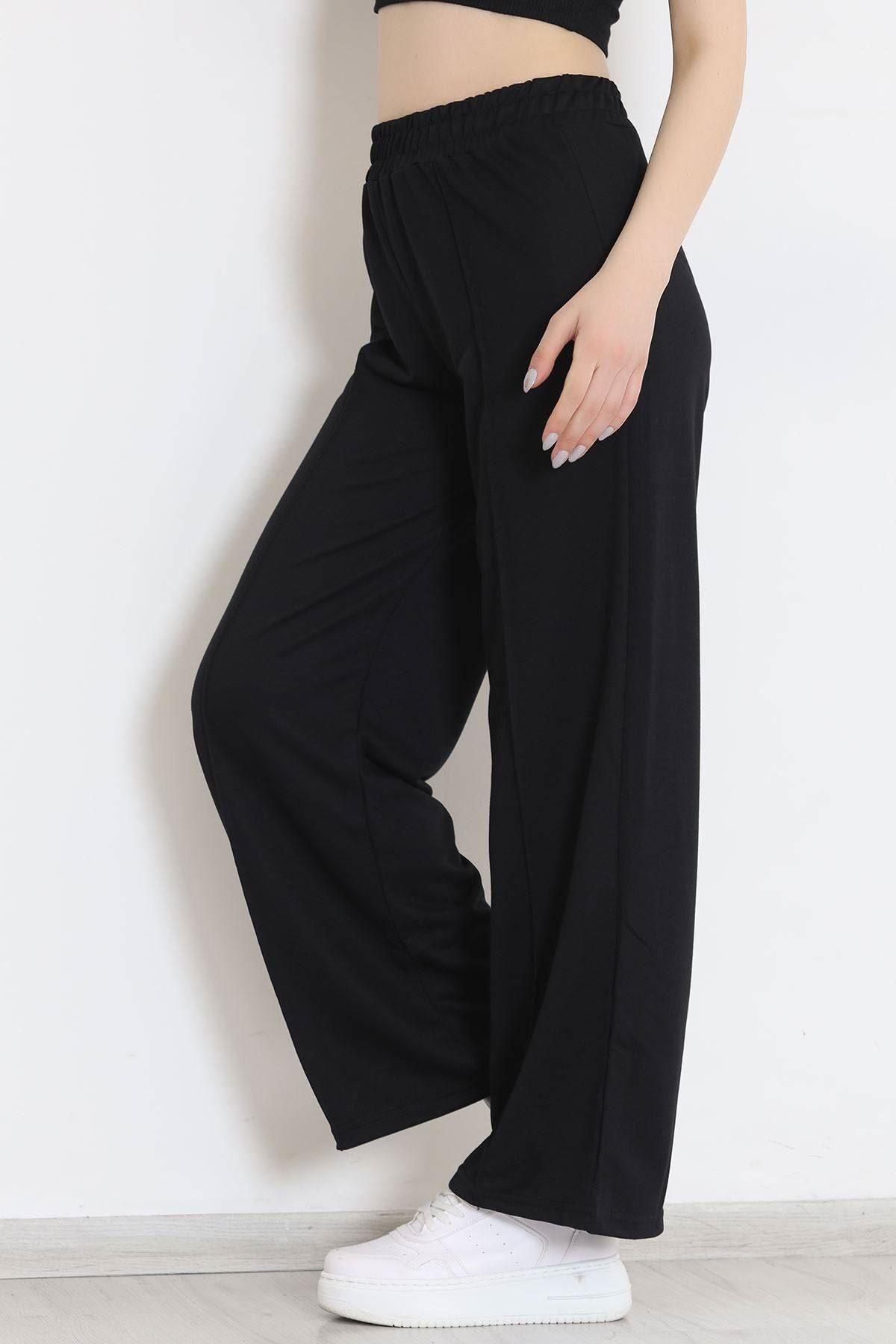 Çımalı Palazzo Eşofman Altı Siyah - 11241.1250.