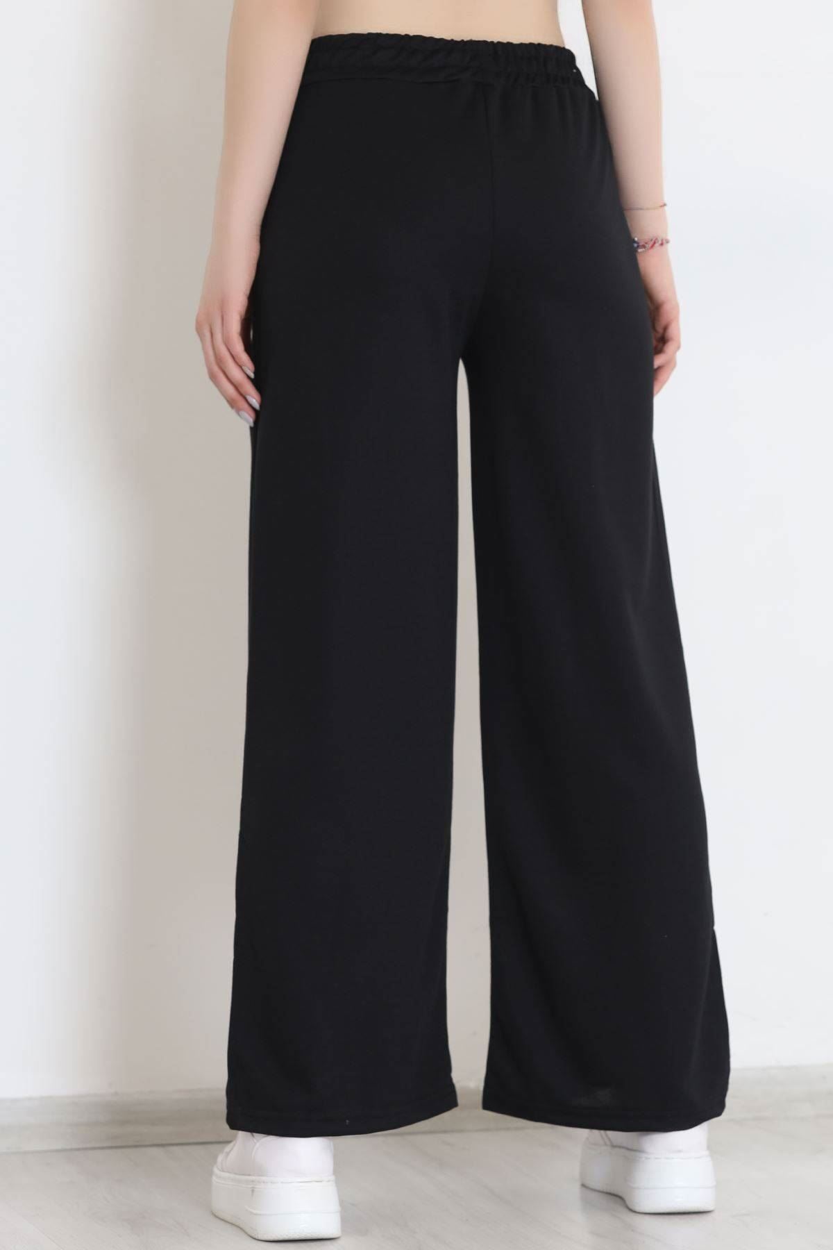 Çımalı Palazzo Eşofman Altı Siyah - 11241.1250.