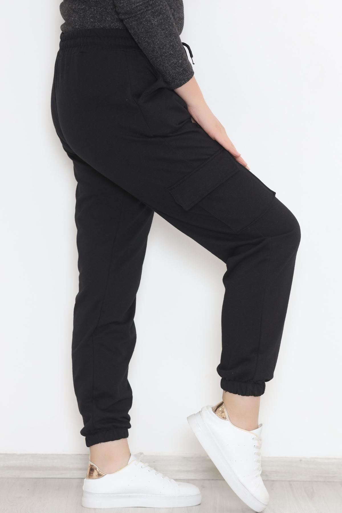 Büyük Beden Kargo Eşofman Altı Siyah - 12284.1250.