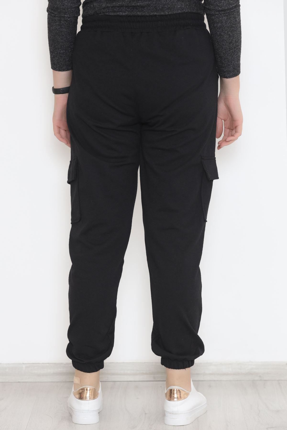 Büyük Beden Kargo Eşofman Altı Siyah - 12284.1250.