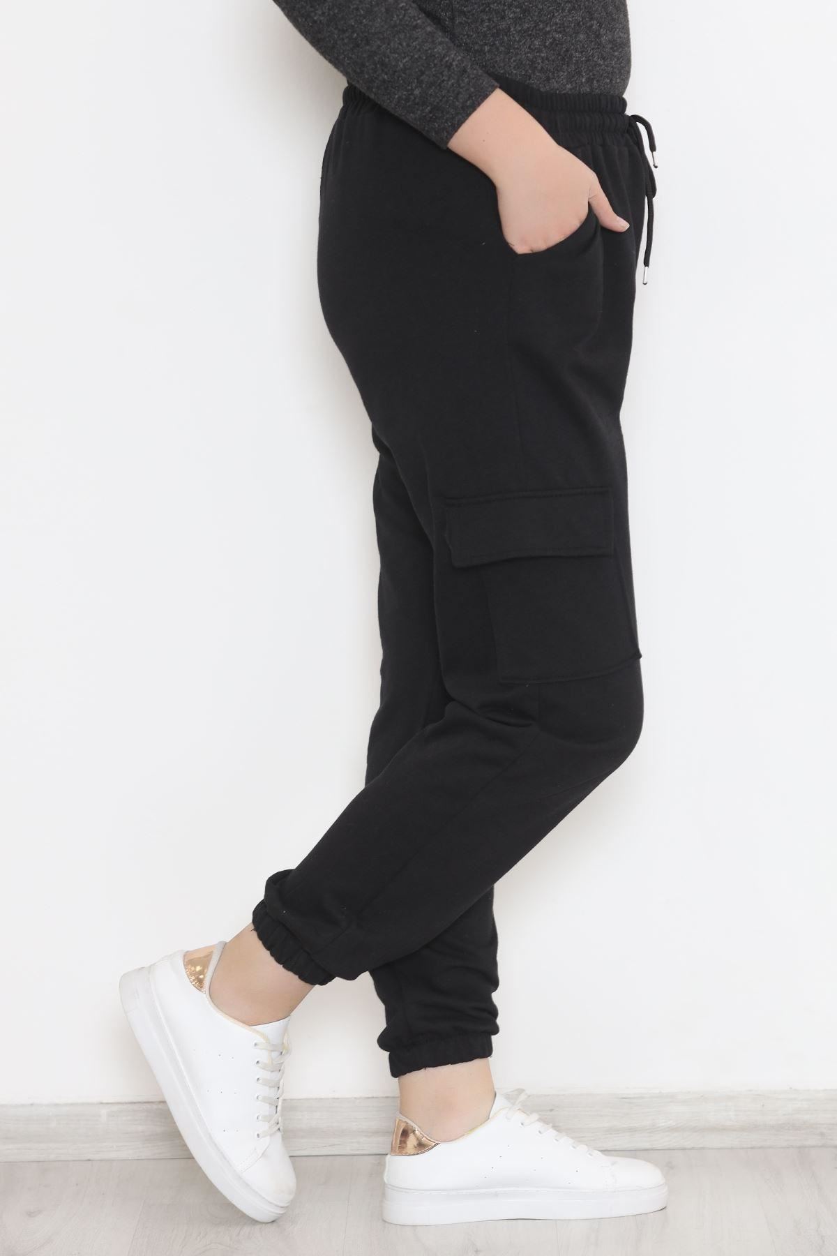 Büyük Beden Kargo Eşofman Altı Siyah - 12284.1250.