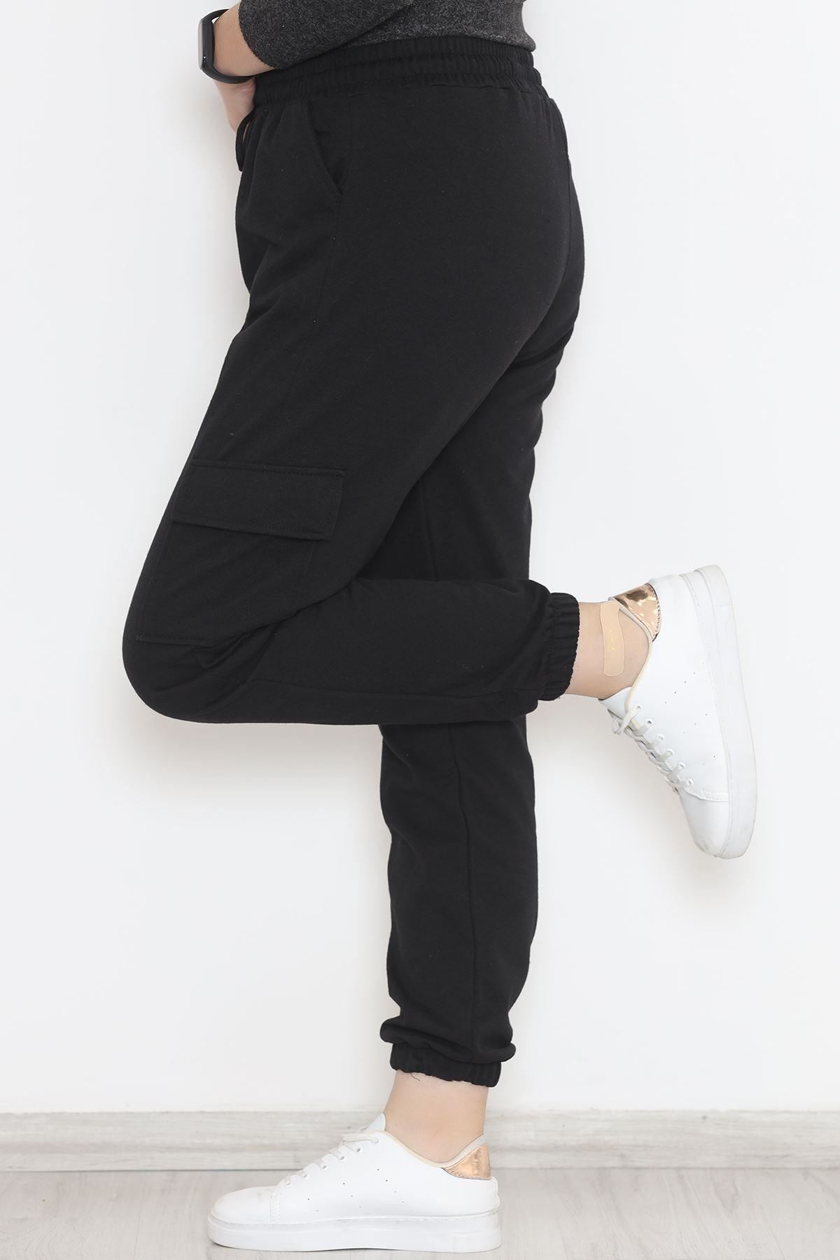 Büyük Beden Kargo Eşofman Altı Siyah - 12284.1250.