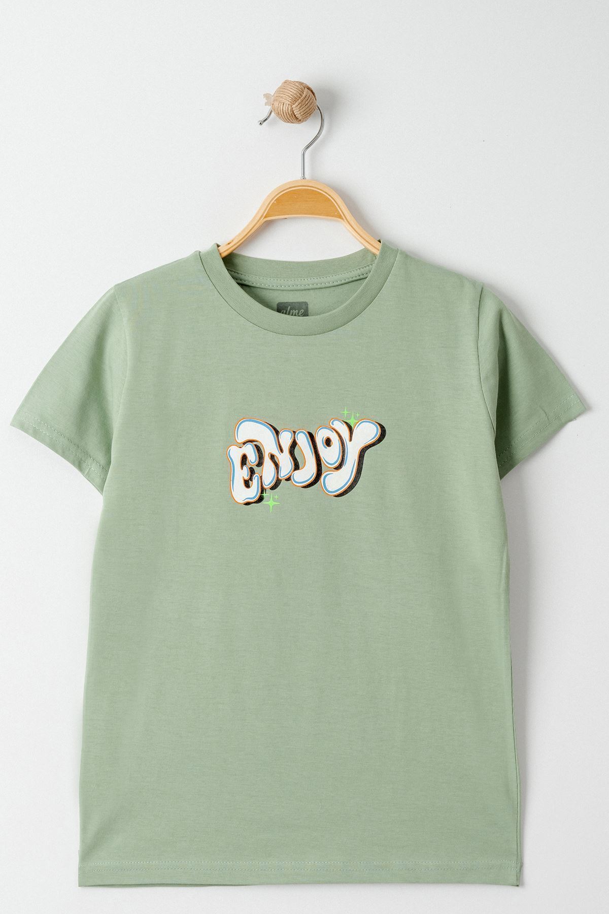 8-12 Yaş Baskılı Erkek Tişört Çağla - 324241.1576.