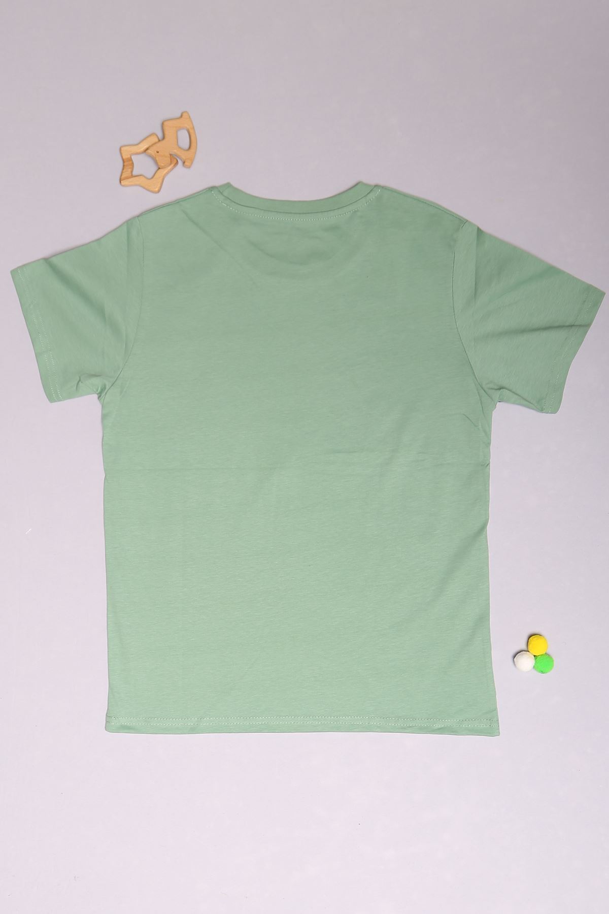 13-16 Yaş Baskılı Erkek Tişört Çağla - 424254.1576.