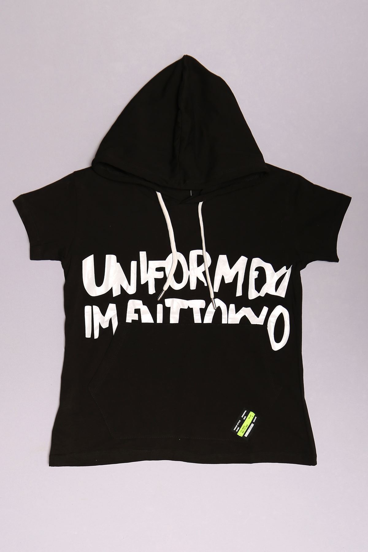 10-16 Yaş Çocuk Tişört Siyah - 18039.1567.