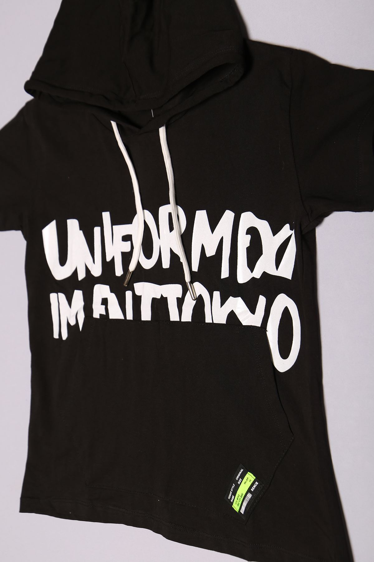 10-16 Yaş Çocuk Tişört Siyah - 18039.1567.