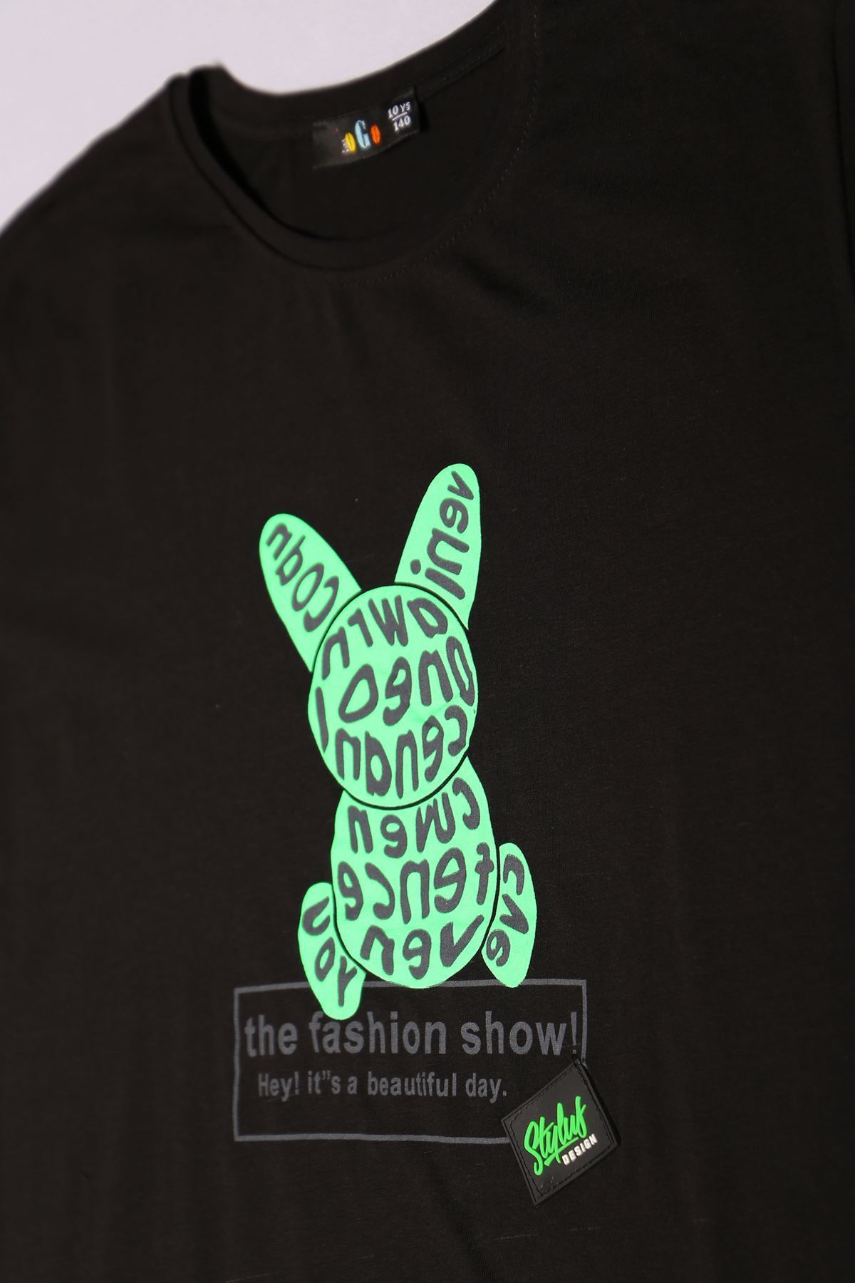 10-16 Yaş Çocuk Tişört Siyah - 17783.1567.