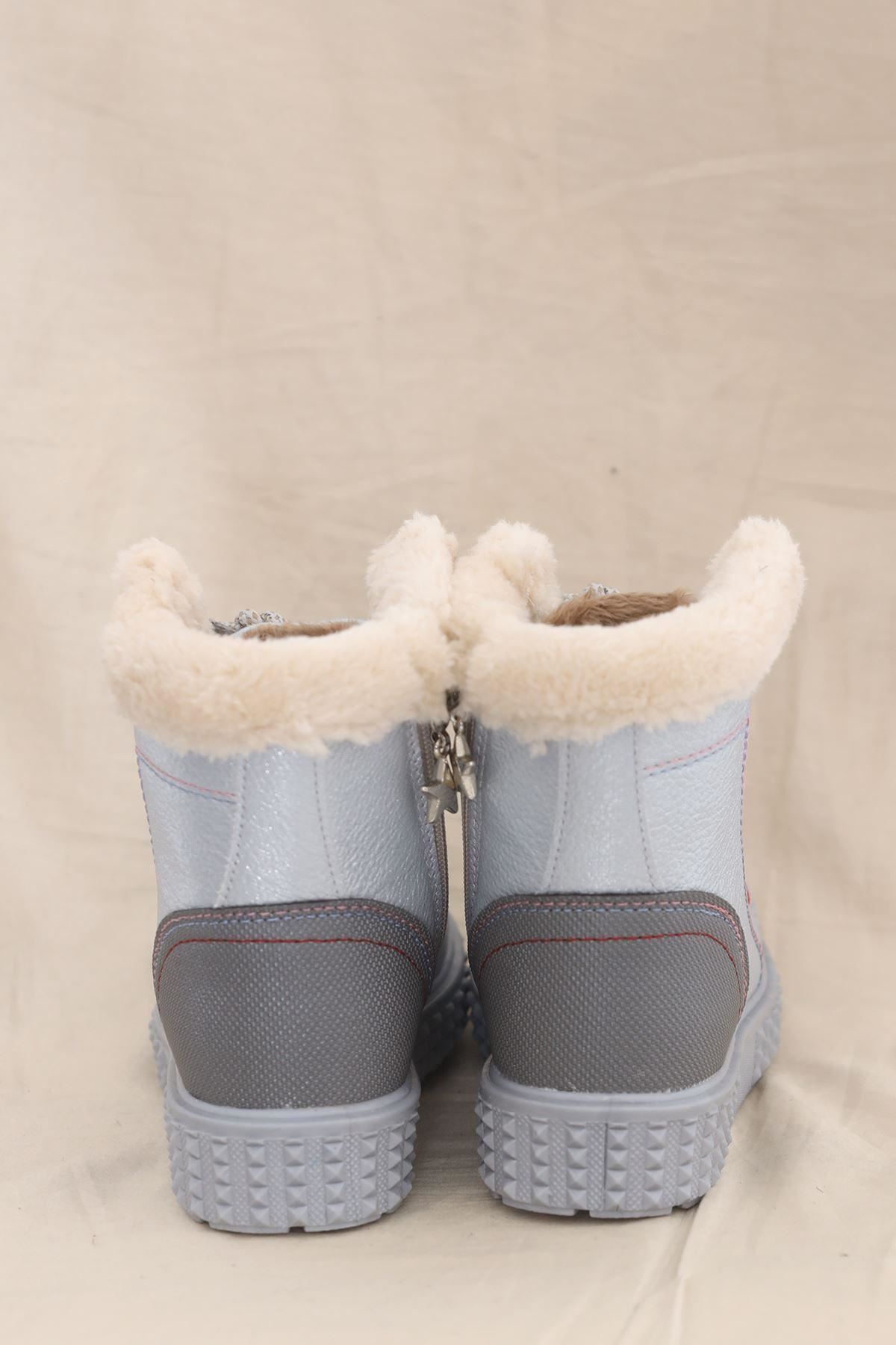 Bağcıklı Çocuk Botu Gümüş - 2323.264.