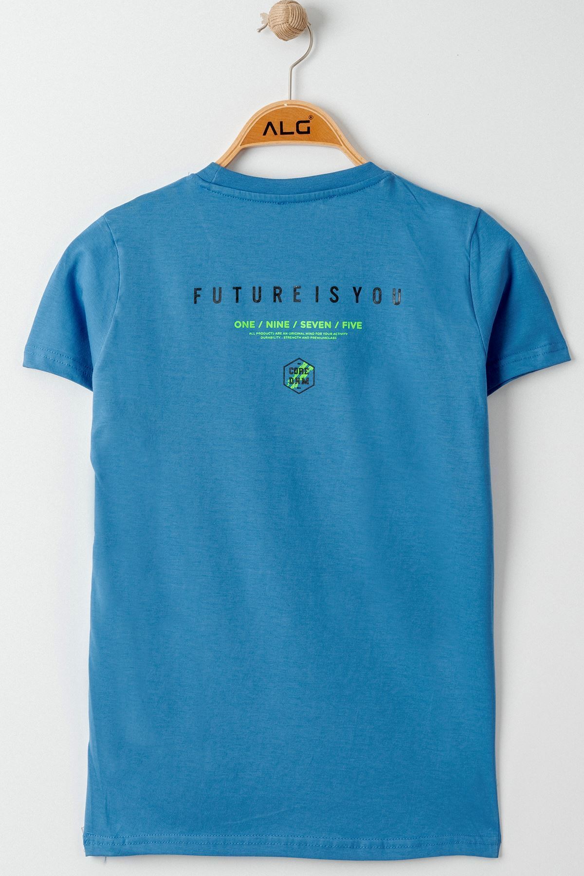 13-16 Yaş Baskılı Erkek Tişört İndigo - 424161.1576.