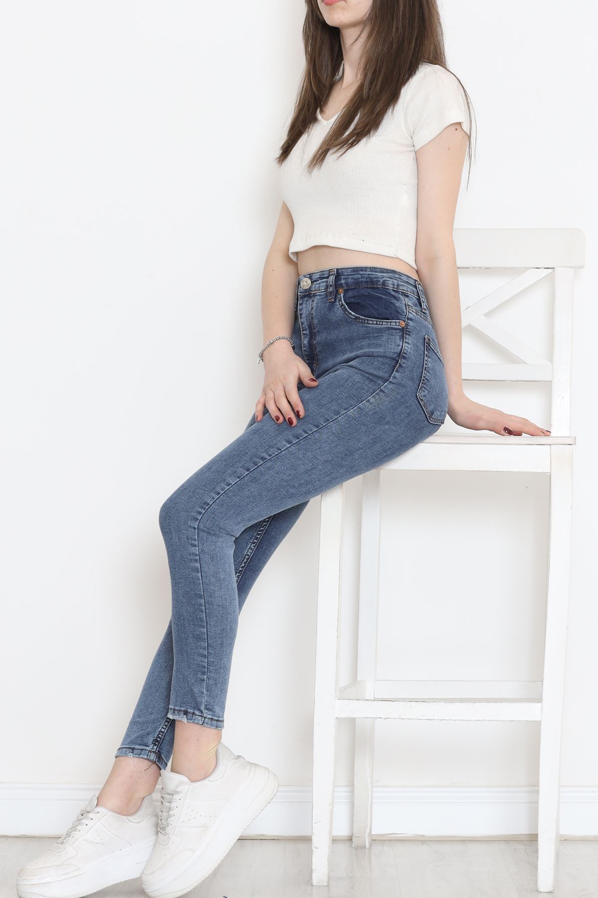 Süper Likra Kot Pantolon Mavi - 18200.1431.