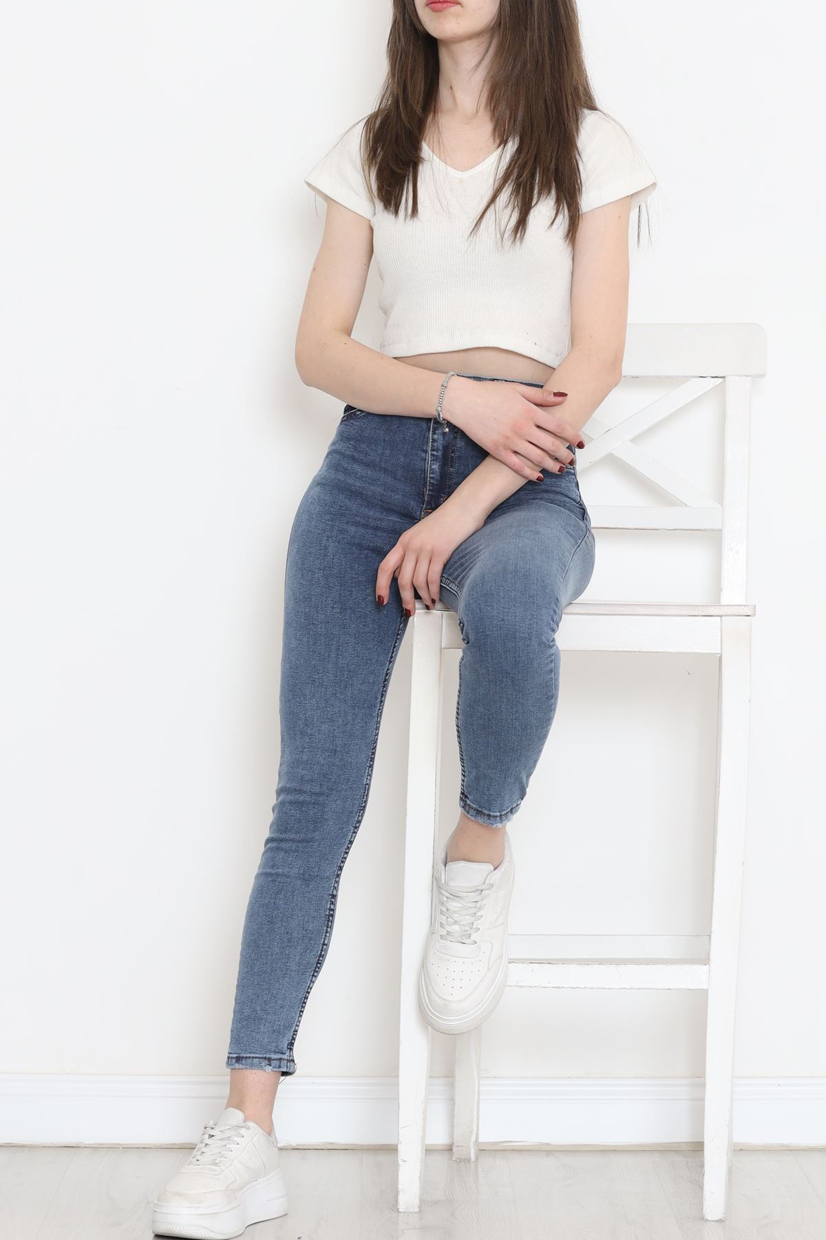 Süper Likra Kot Pantolon Mavi - 18200.1431.