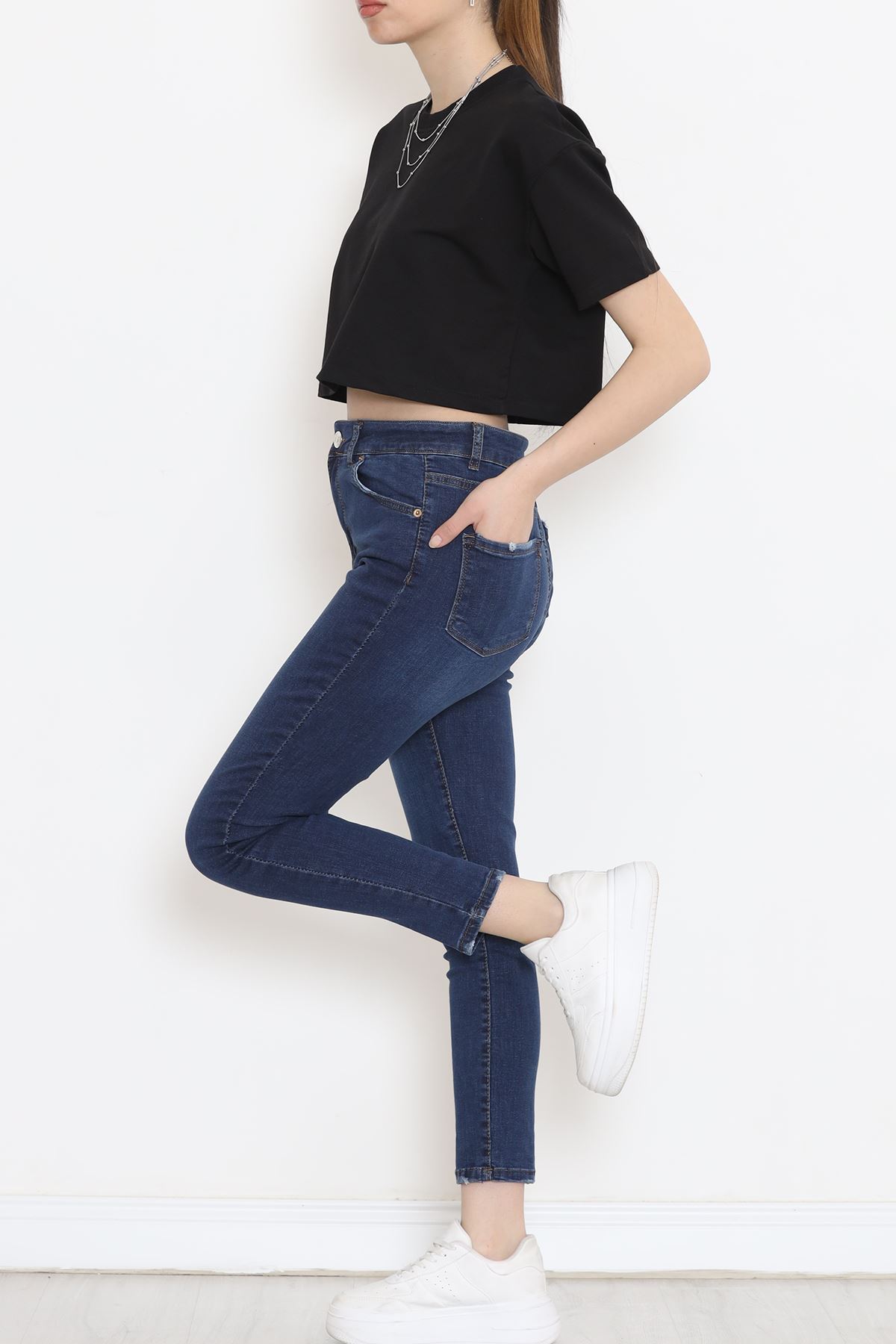 Süper Likra Kot Pantolon Mavi2 - 18200.1431.