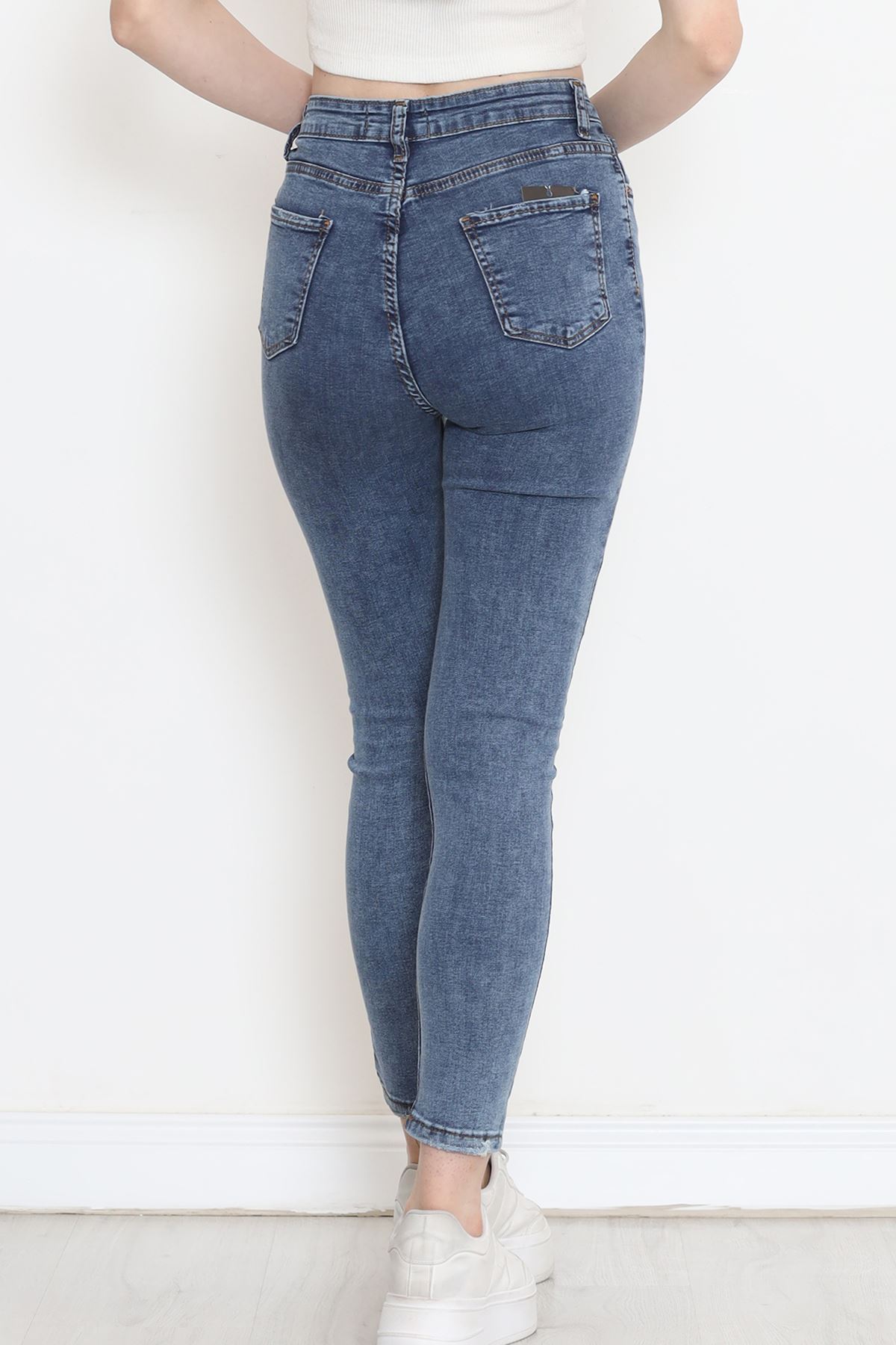 Süper Likra Kot Pantolon Mavi - 18200.1431.