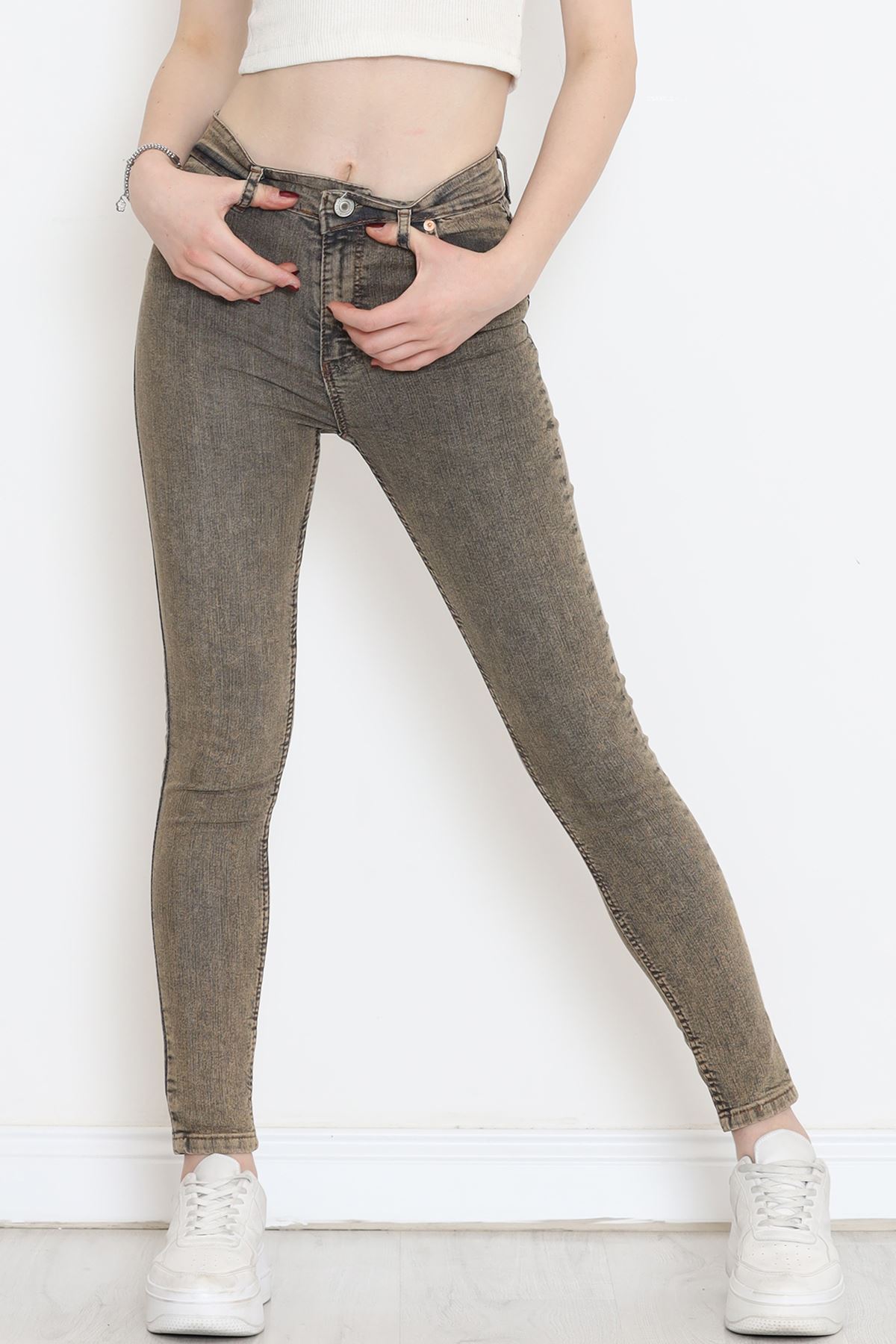 Süper Likra Kot Pantolon Kahve - 18200.1431.