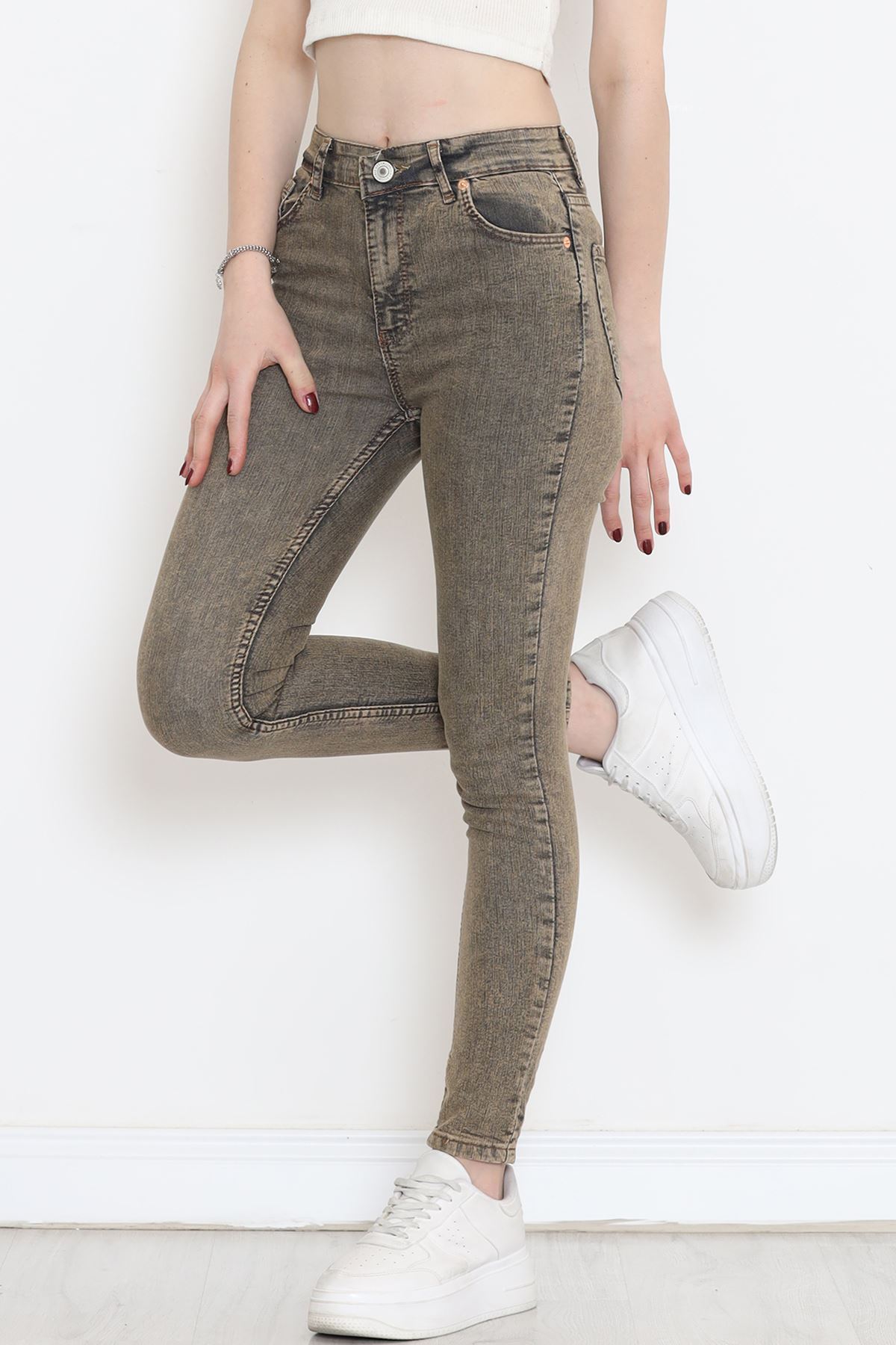 Süper Likra Kot Pantolon Kahve - 18200.1431.