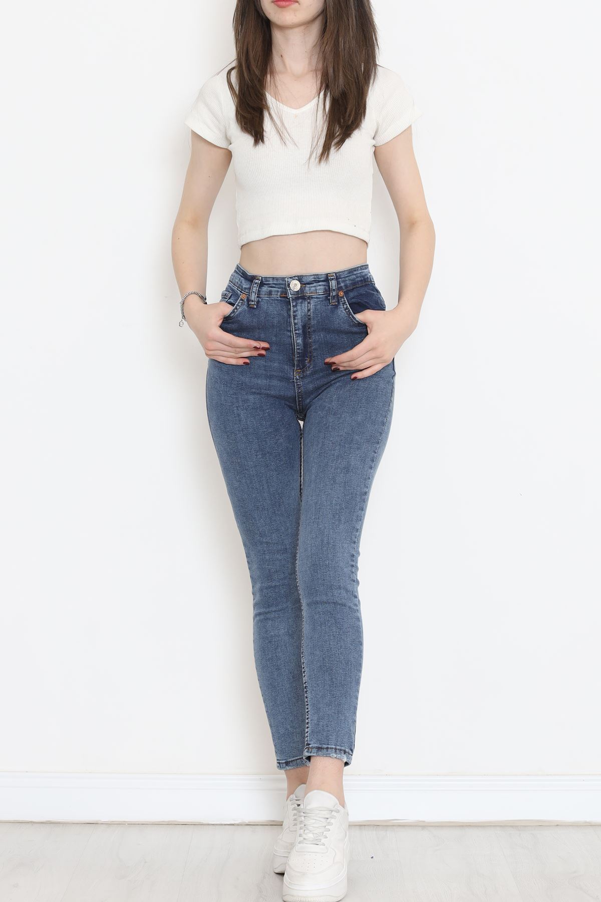 Süper Likra Kot Pantolon Mavi - 18200.1431.