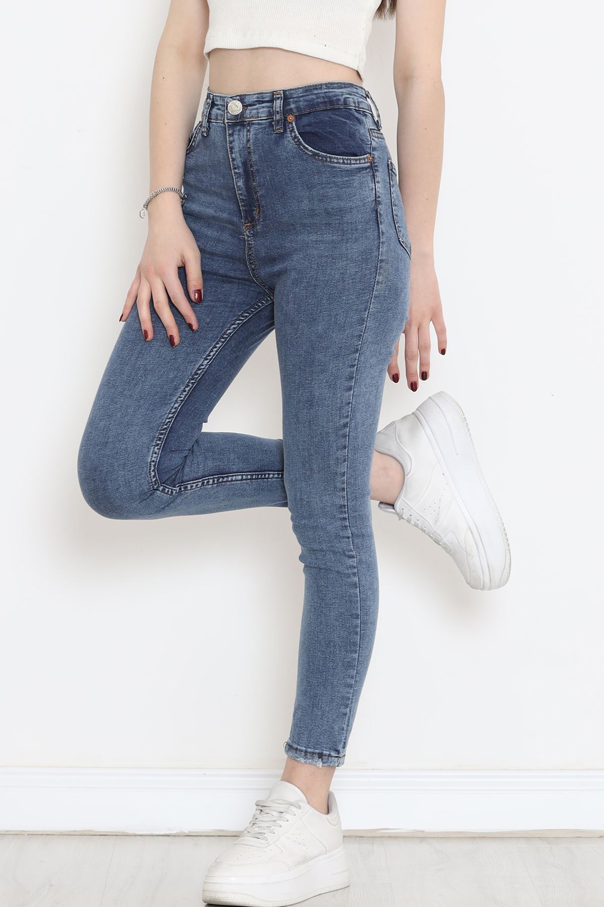 Süper Likra Kot Pantolon Mavi - 18200.1431.