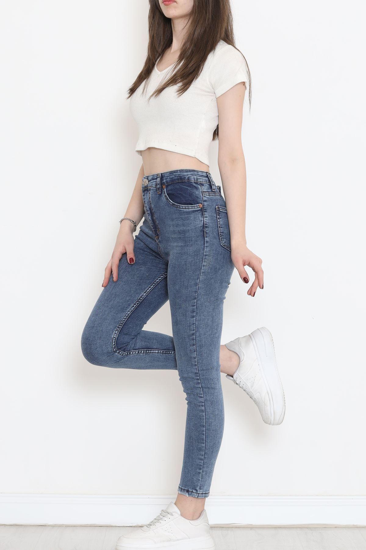 Süper Likra Kot Pantolon Mavi - 18200.1431.