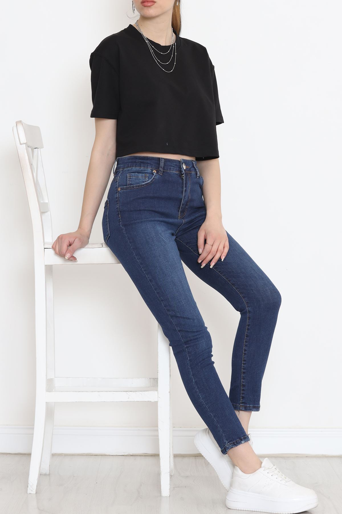 Süper Likra Kot Pantolon Mavi2 - 18200.1431.