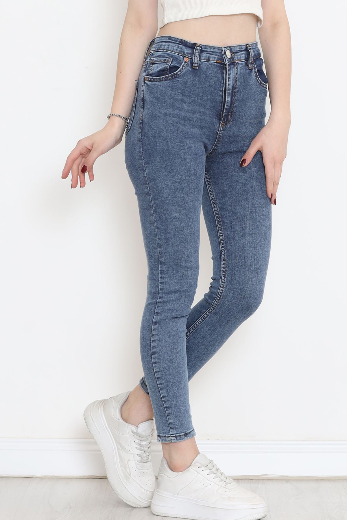 Süper Likra Kot Pantolon Mavi - 18200.1431.