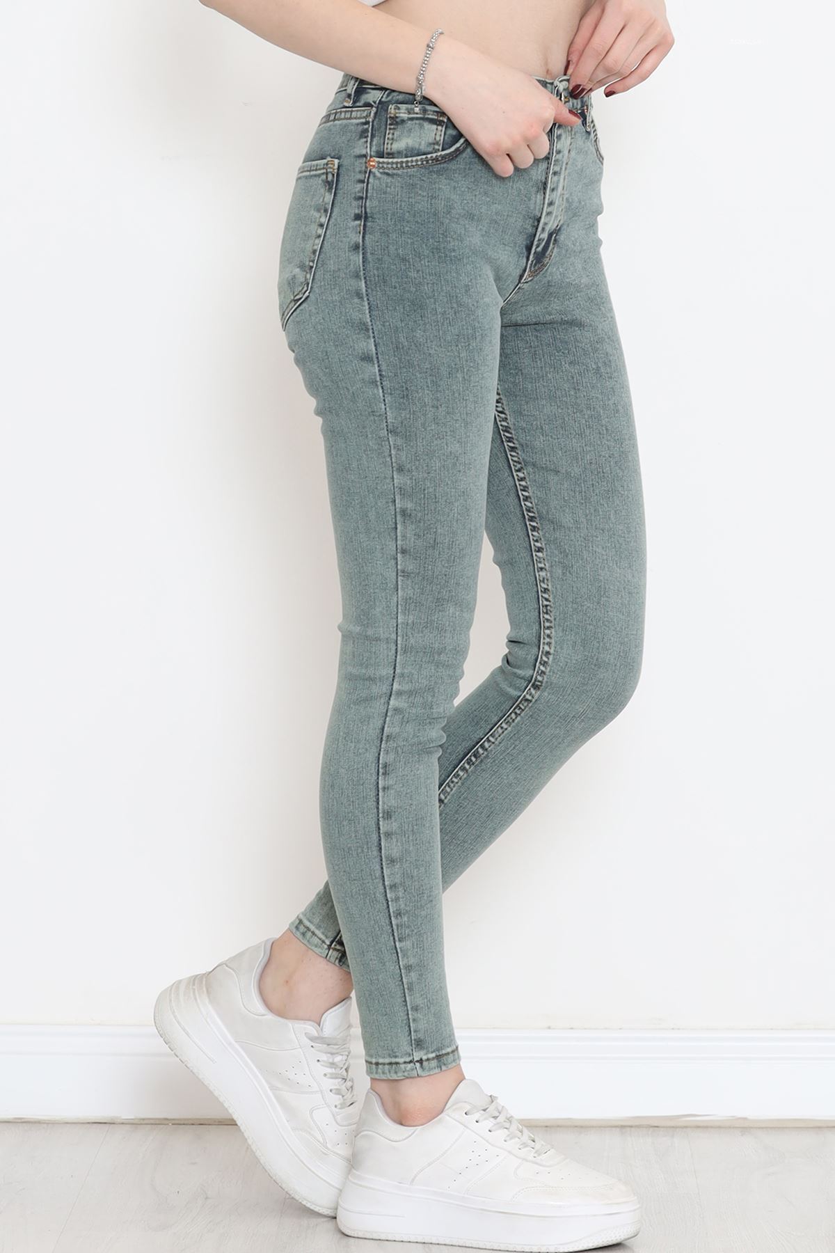 Süper Likra Kot Pantolon Yeşil - 18200.1431.