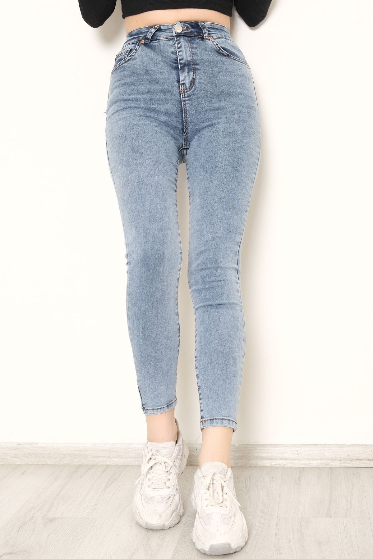 Süper Likra Kot Pantolon Buzmavi4 - 9815.1431.