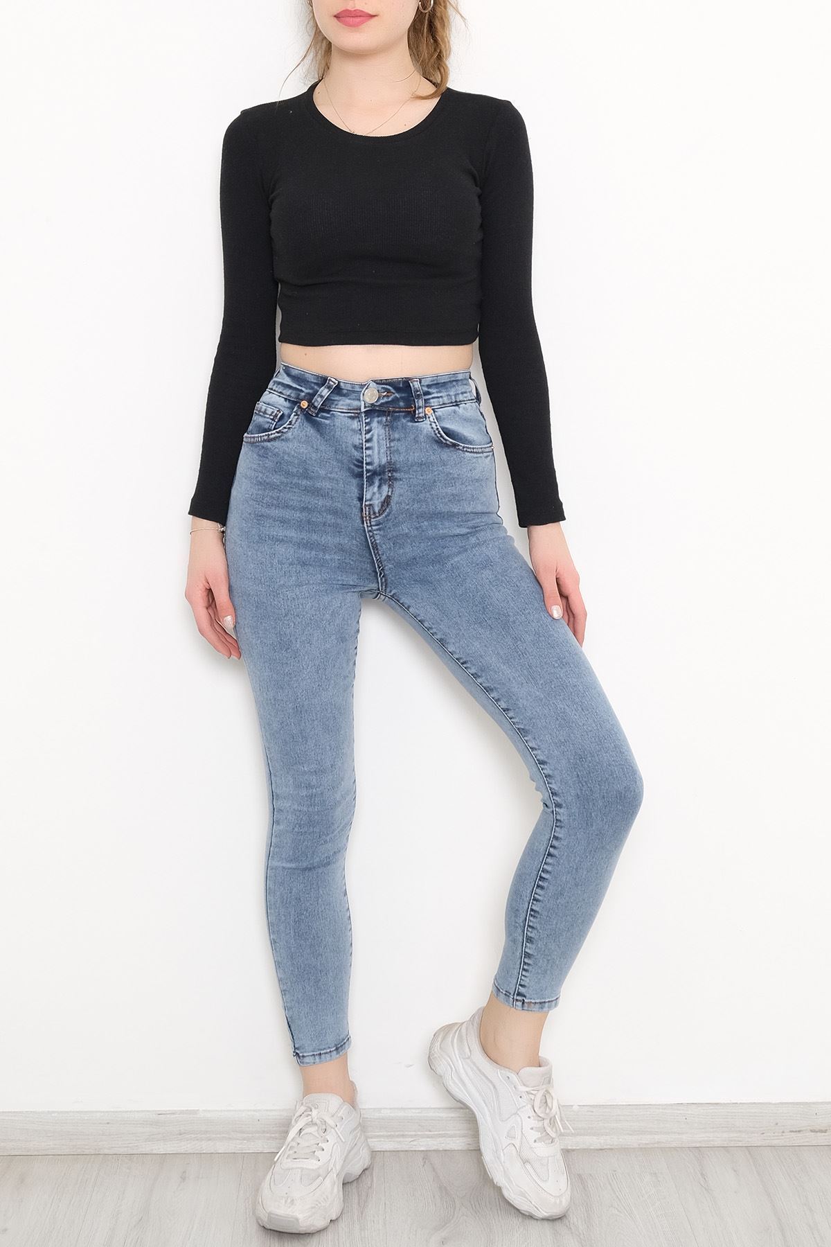 Süper Likra Kot Pantolon Buzmavi4 - 9815.1431.