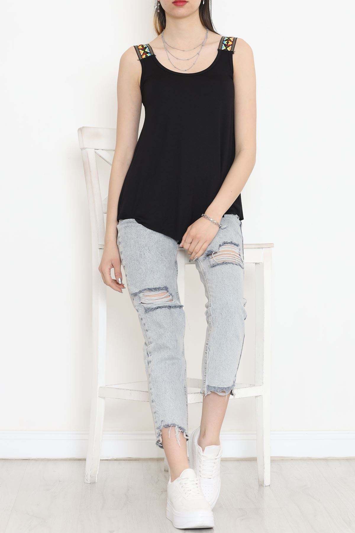 Askılı Atlet Siyah - 18158.599.