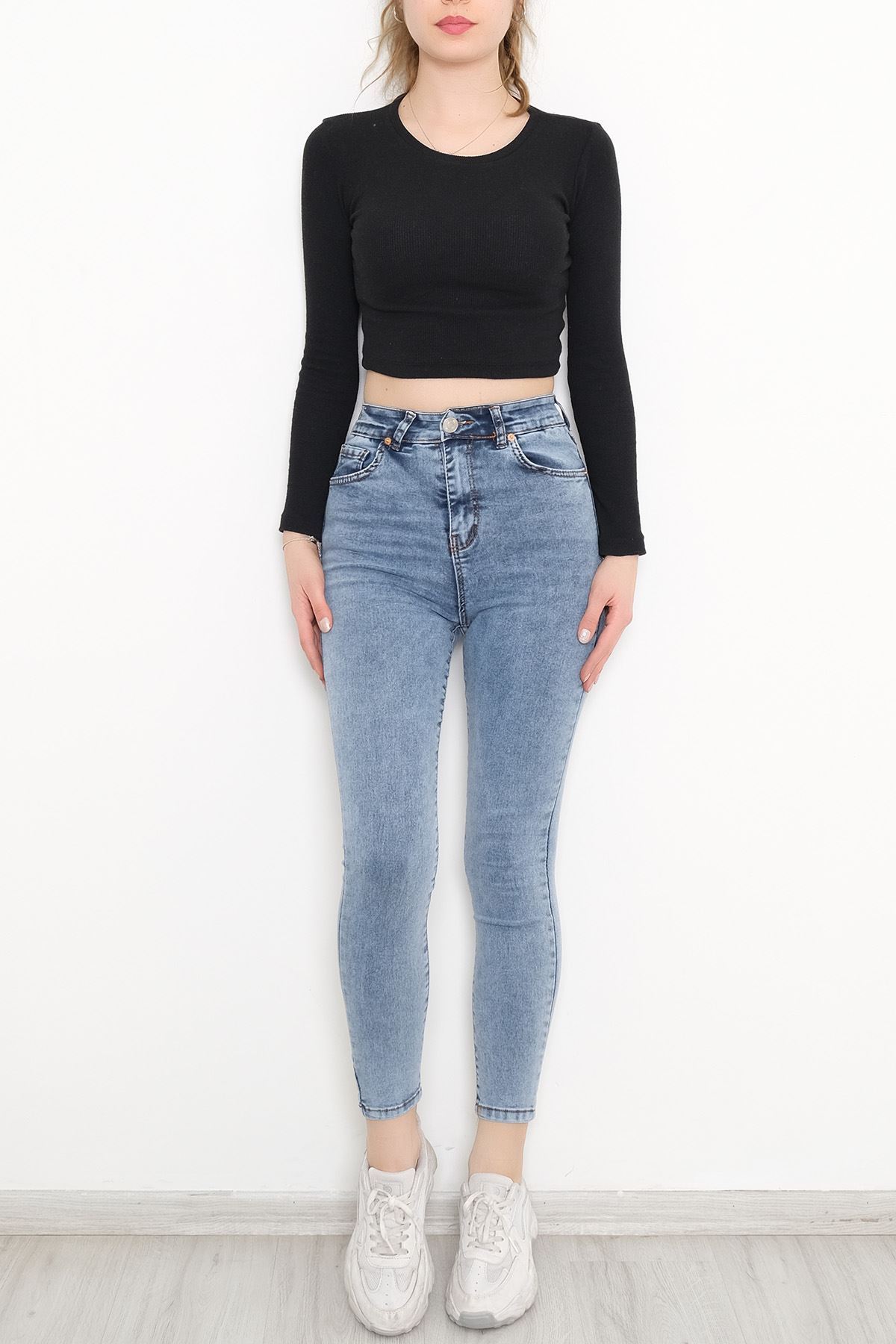 Süper Likra Kot Pantolon Buzmavi4 - 9815.1431.