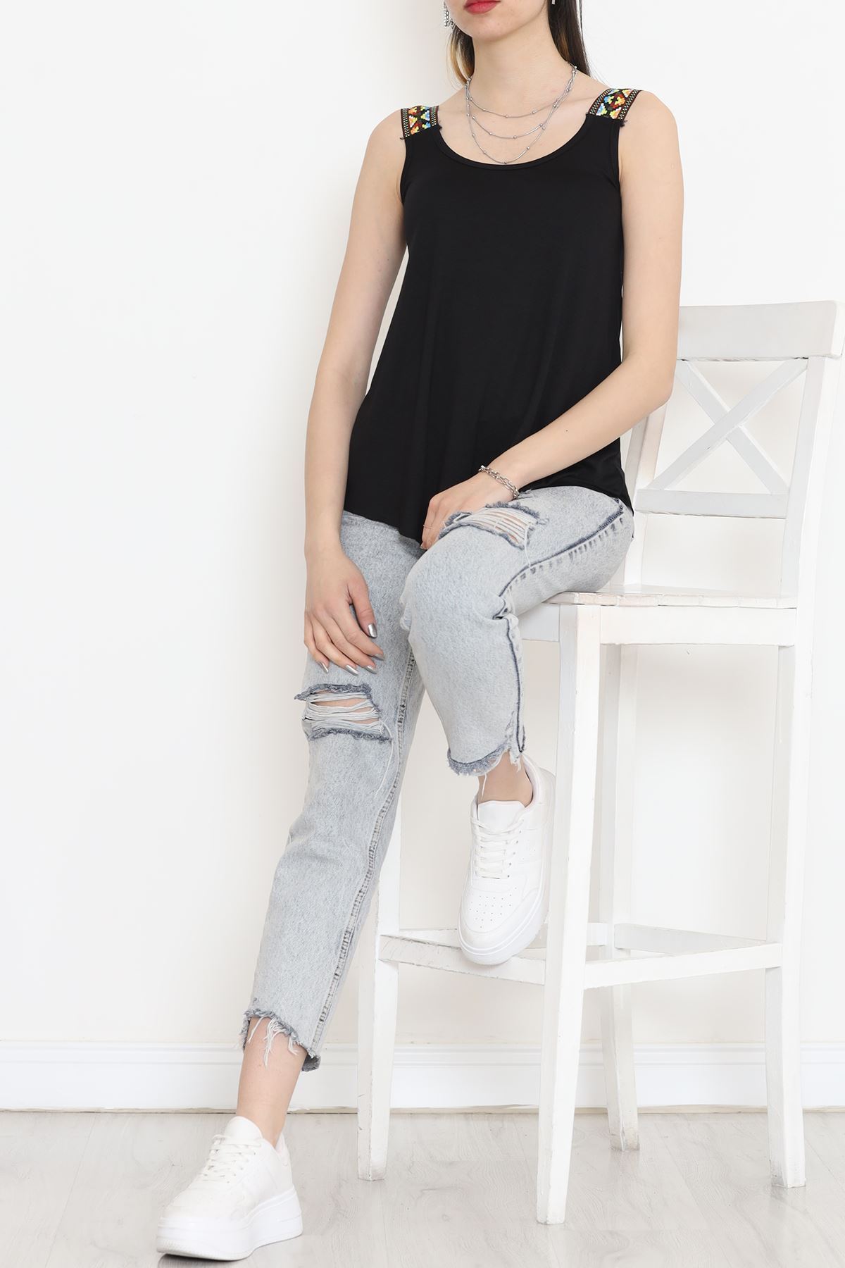 Askılı Atlet Siyah - 18158.599.