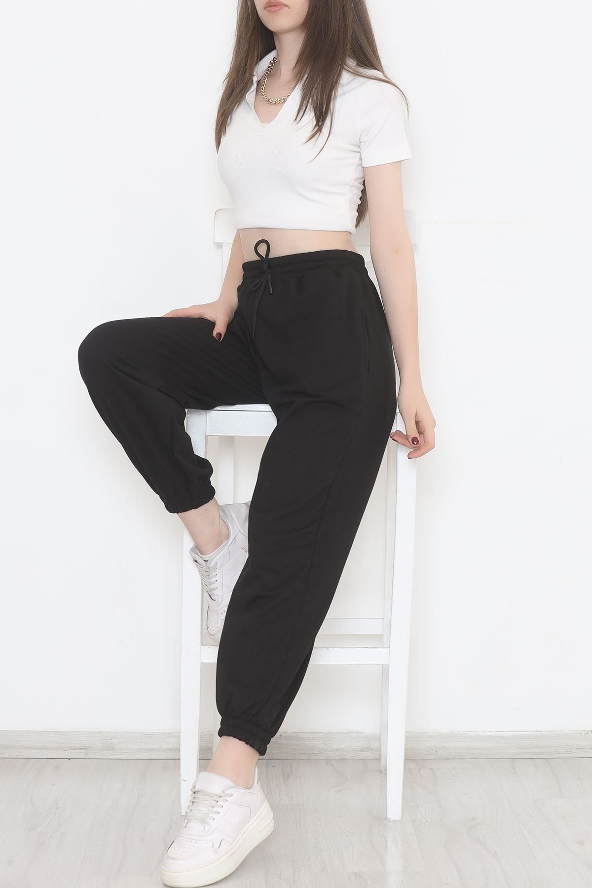 İki İplik Eşofman Altı Siyah - 1731.1095.