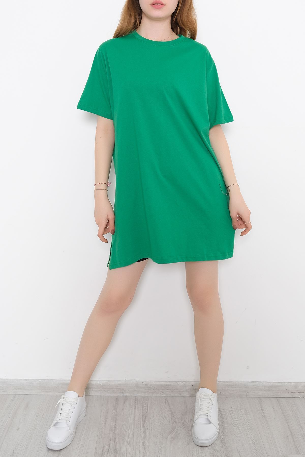 Suprem Yırtmaçlı Tişört Yeşil - 3642.105.