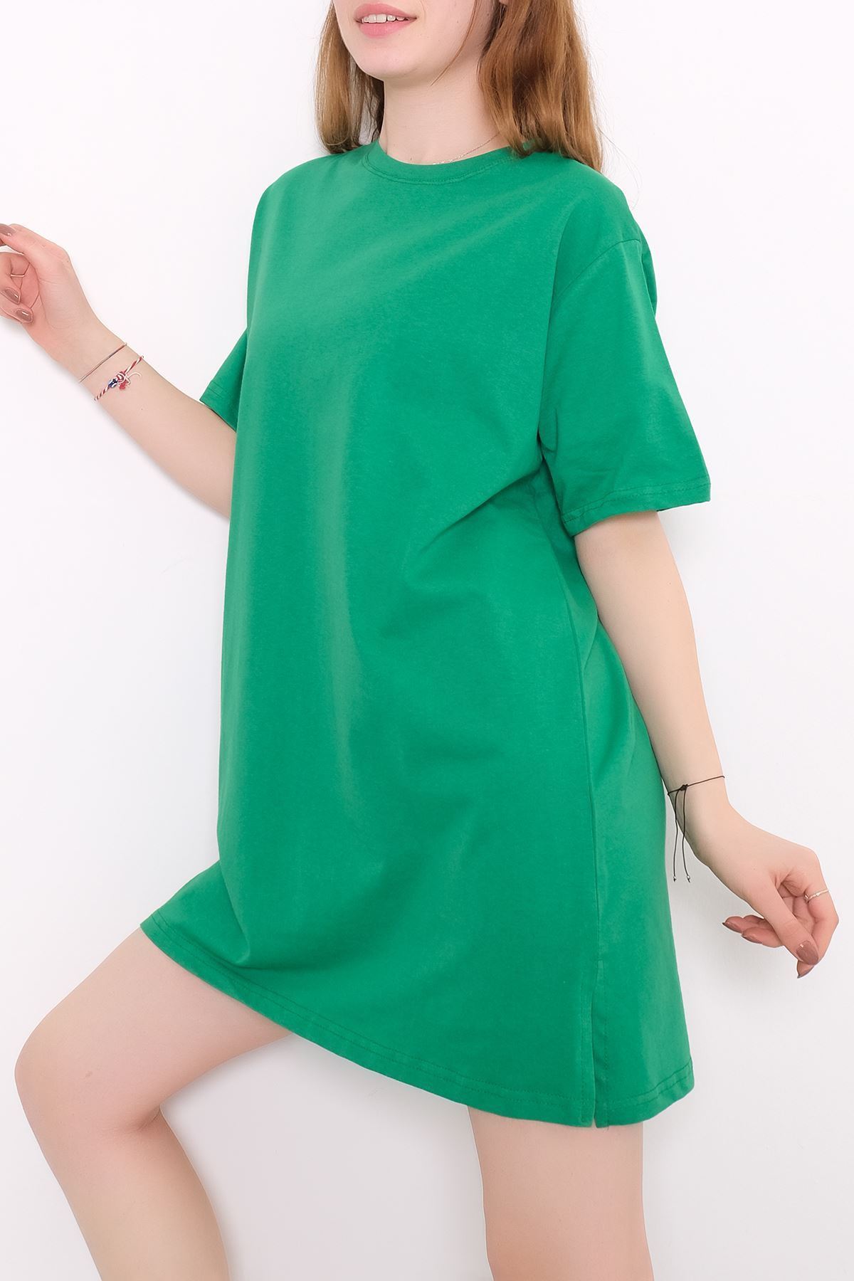 Suprem Yırtmaçlı Tişört Yeşil - 3642.105.