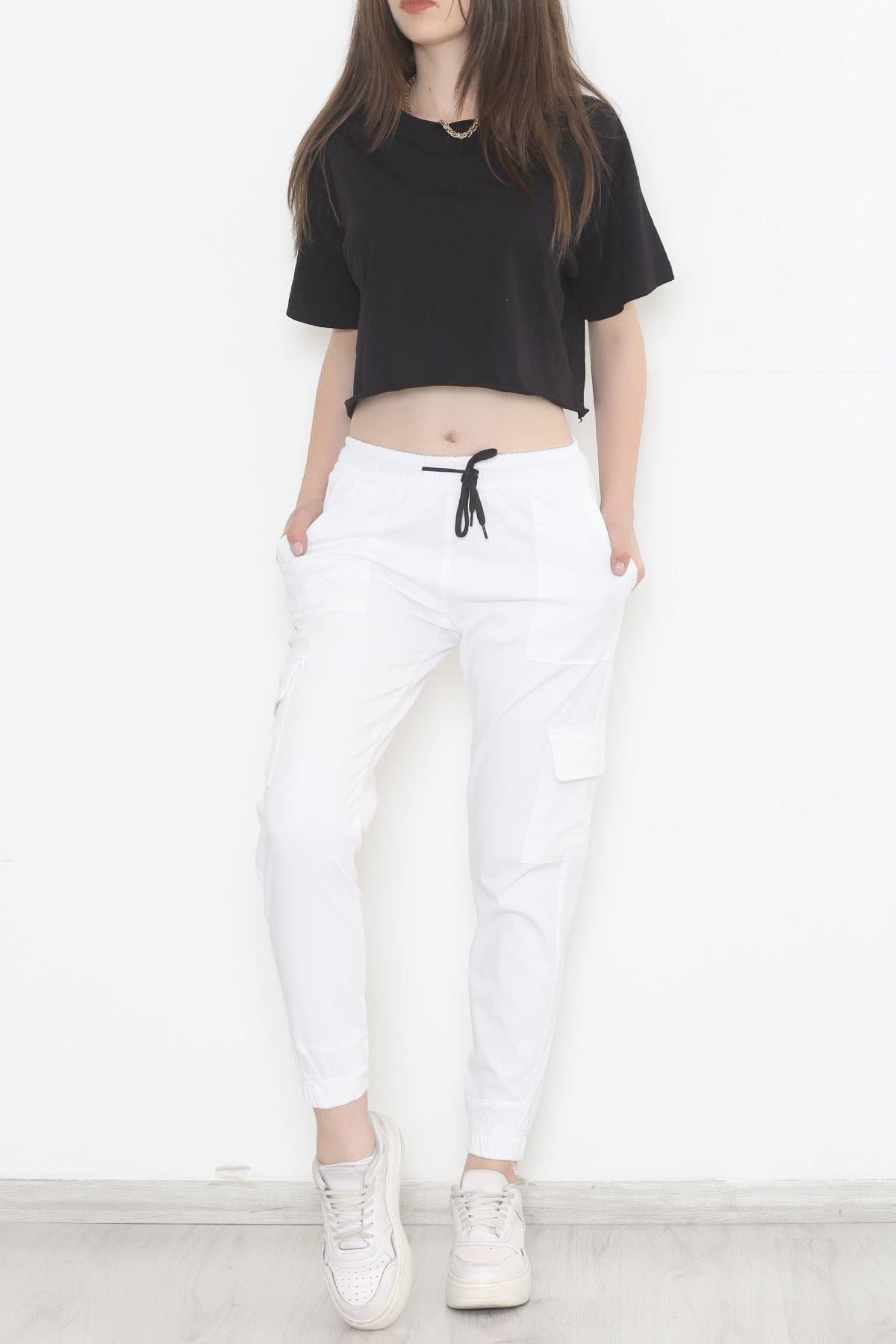 Kargo Cepli Pantolon Beyaz - 10772.1431.