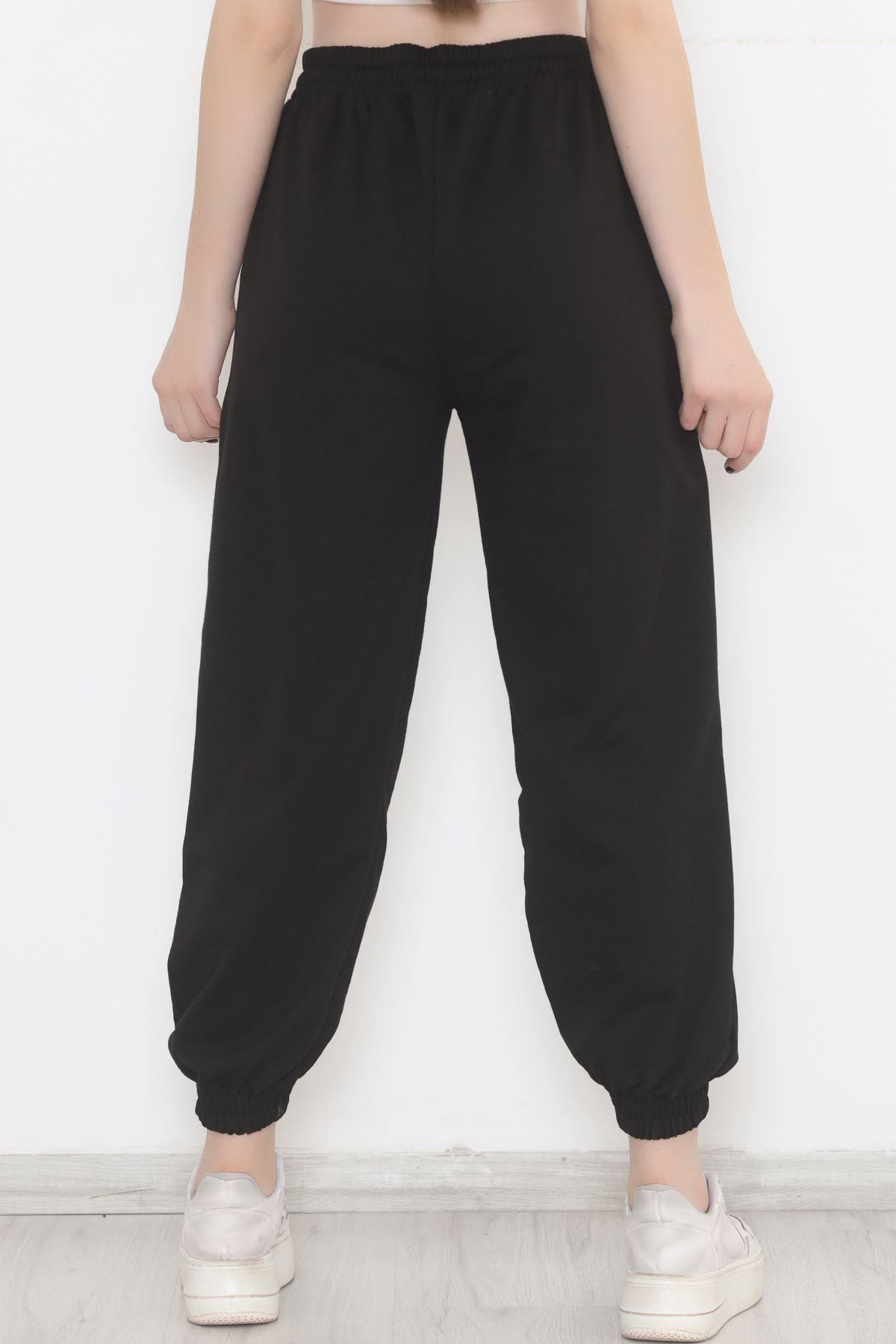 İki İplik Eşofman Altı Siyah - 1731.1095.