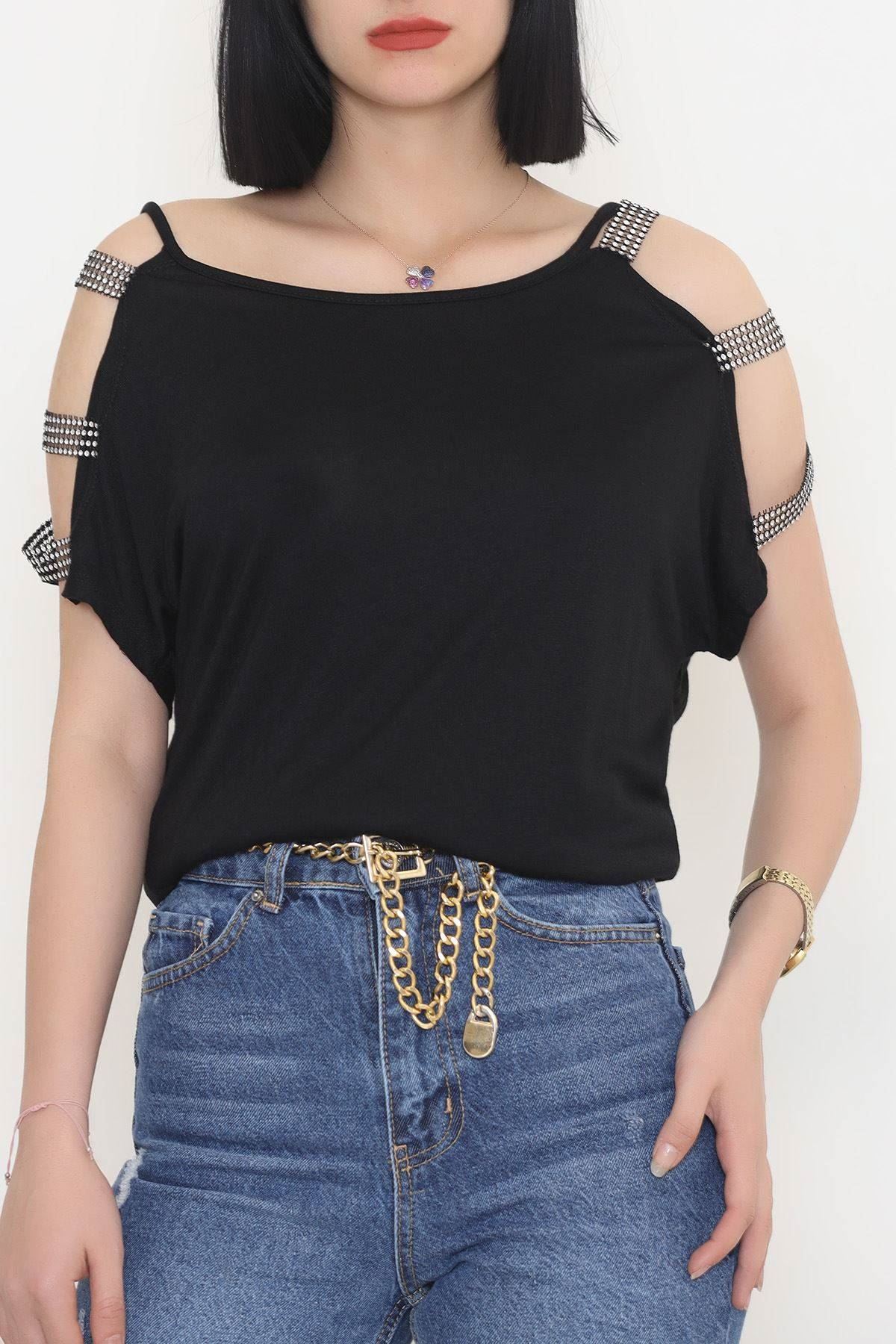 Omuz Dekolteli Bluz Siyah - 11273.599.