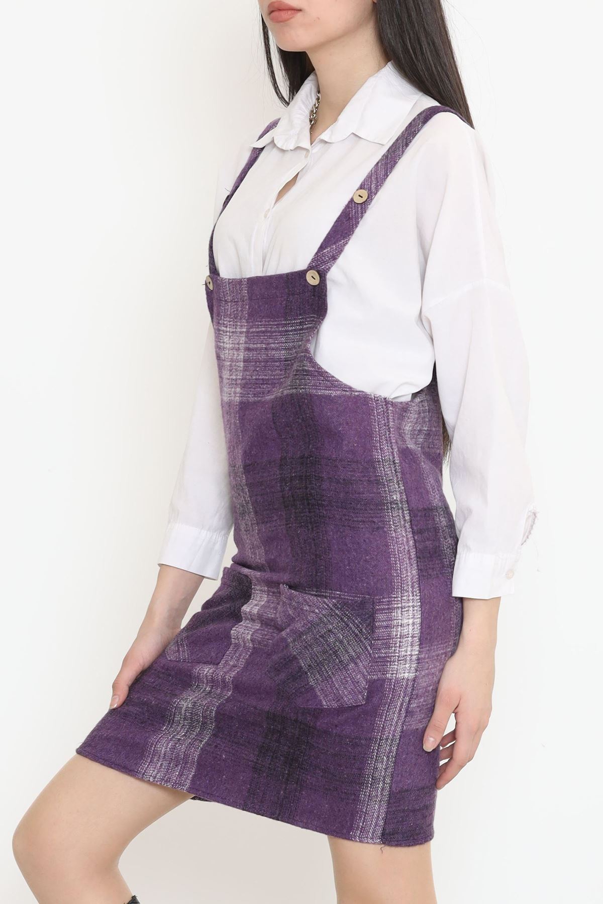 Çift Cepli Salopet Mor - 2257.1719.