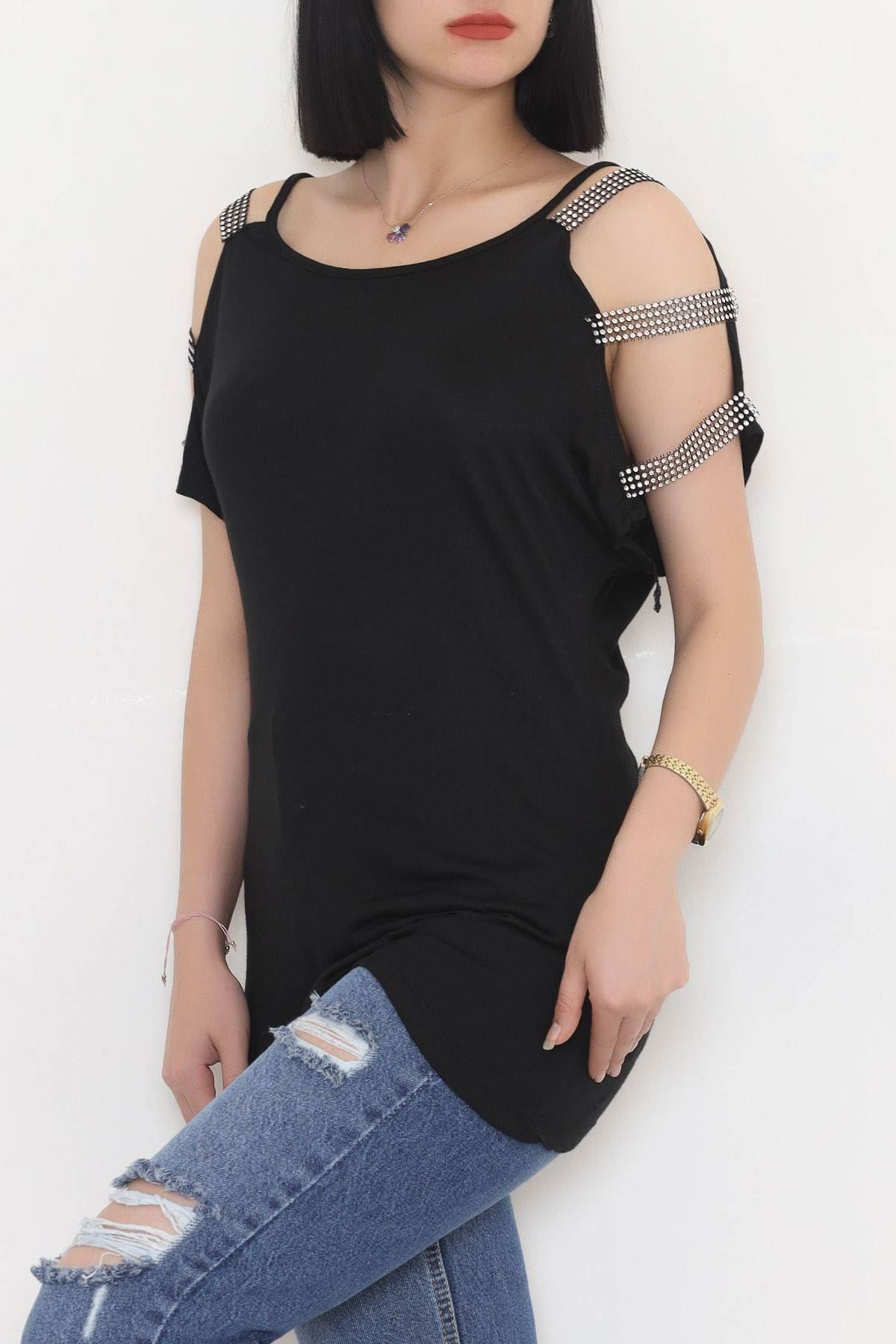 Omuz Dekolteli Bluz Siyah - 11273.599.