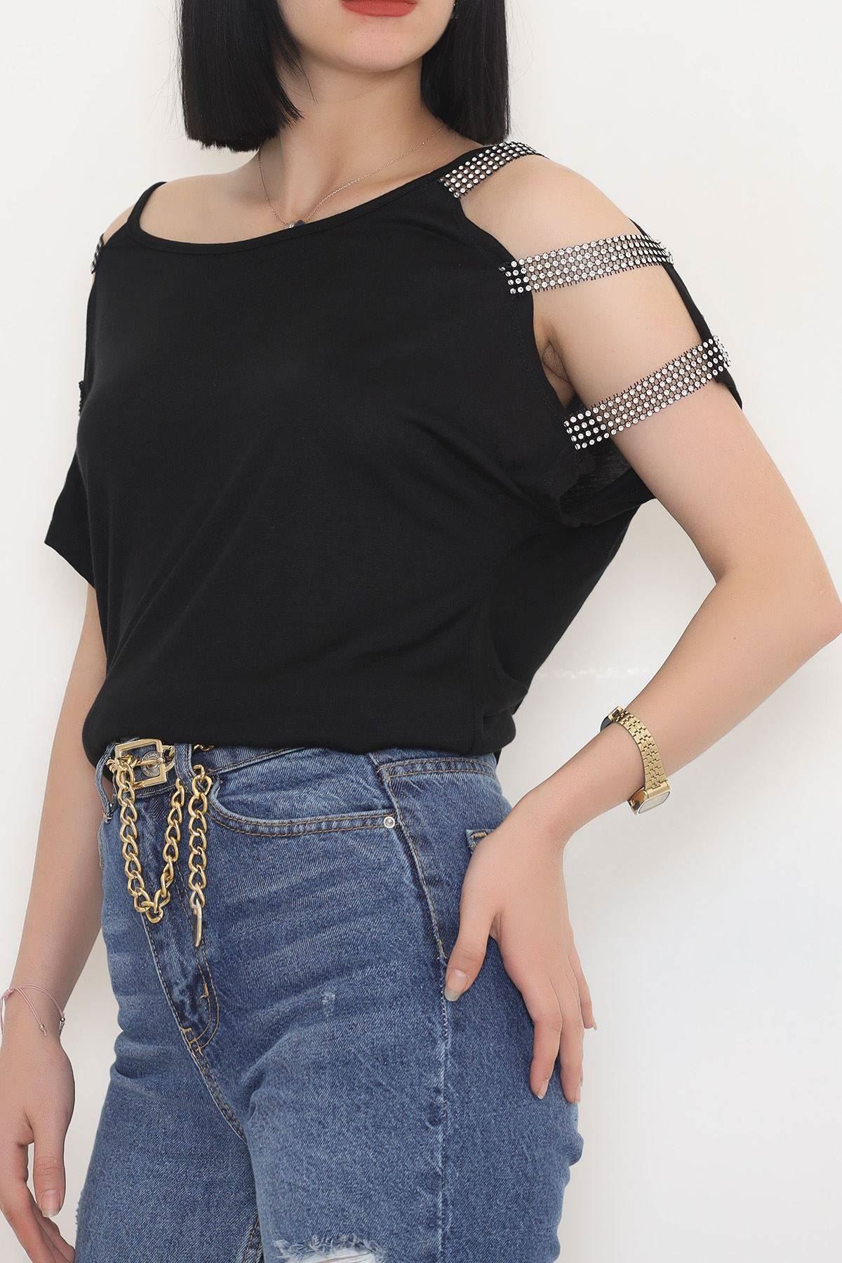 Omuz Dekolteli Bluz Siyah - 11273.599.
