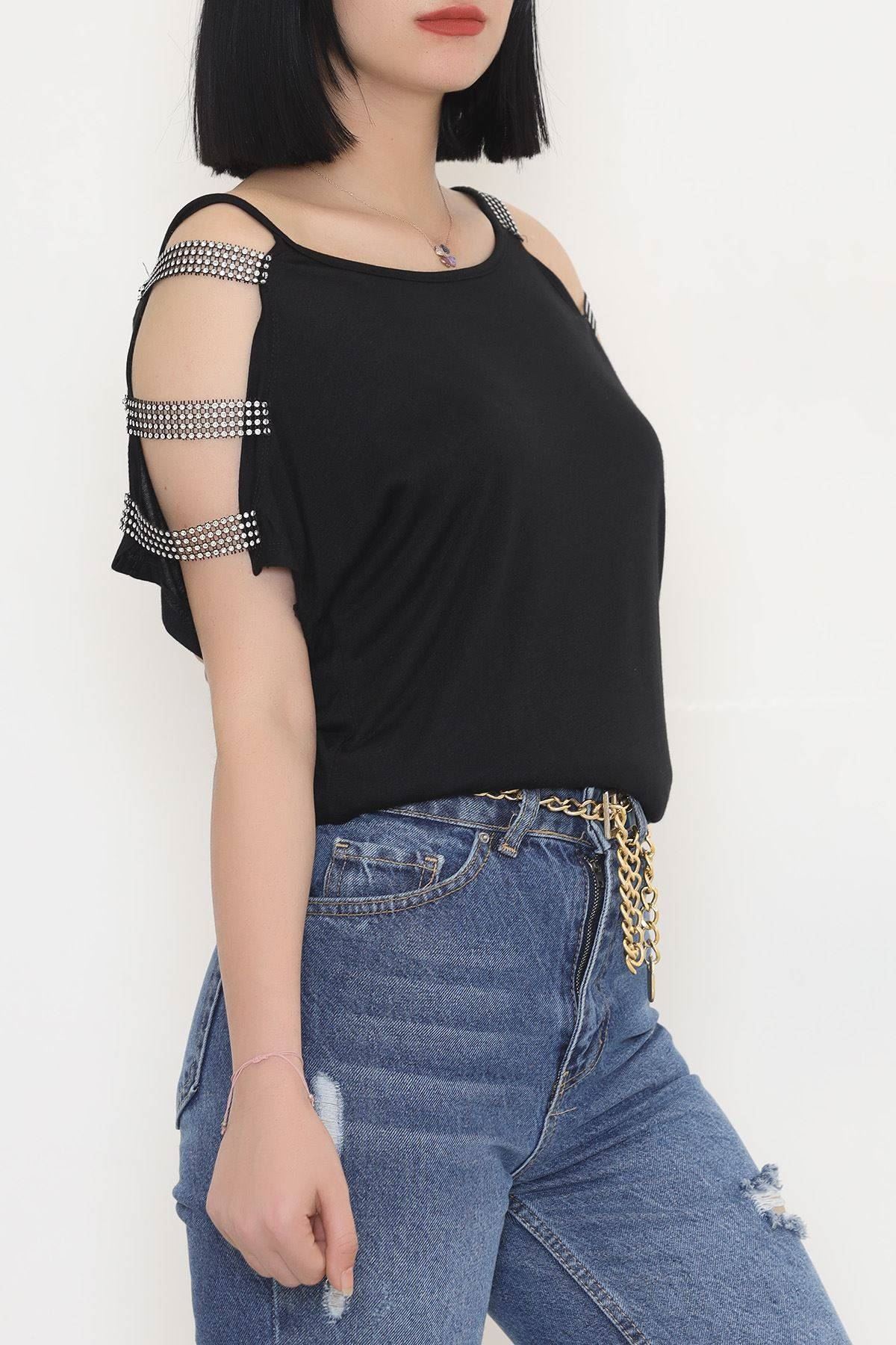 Omuz Dekolteli Bluz Siyah - 11273.599.