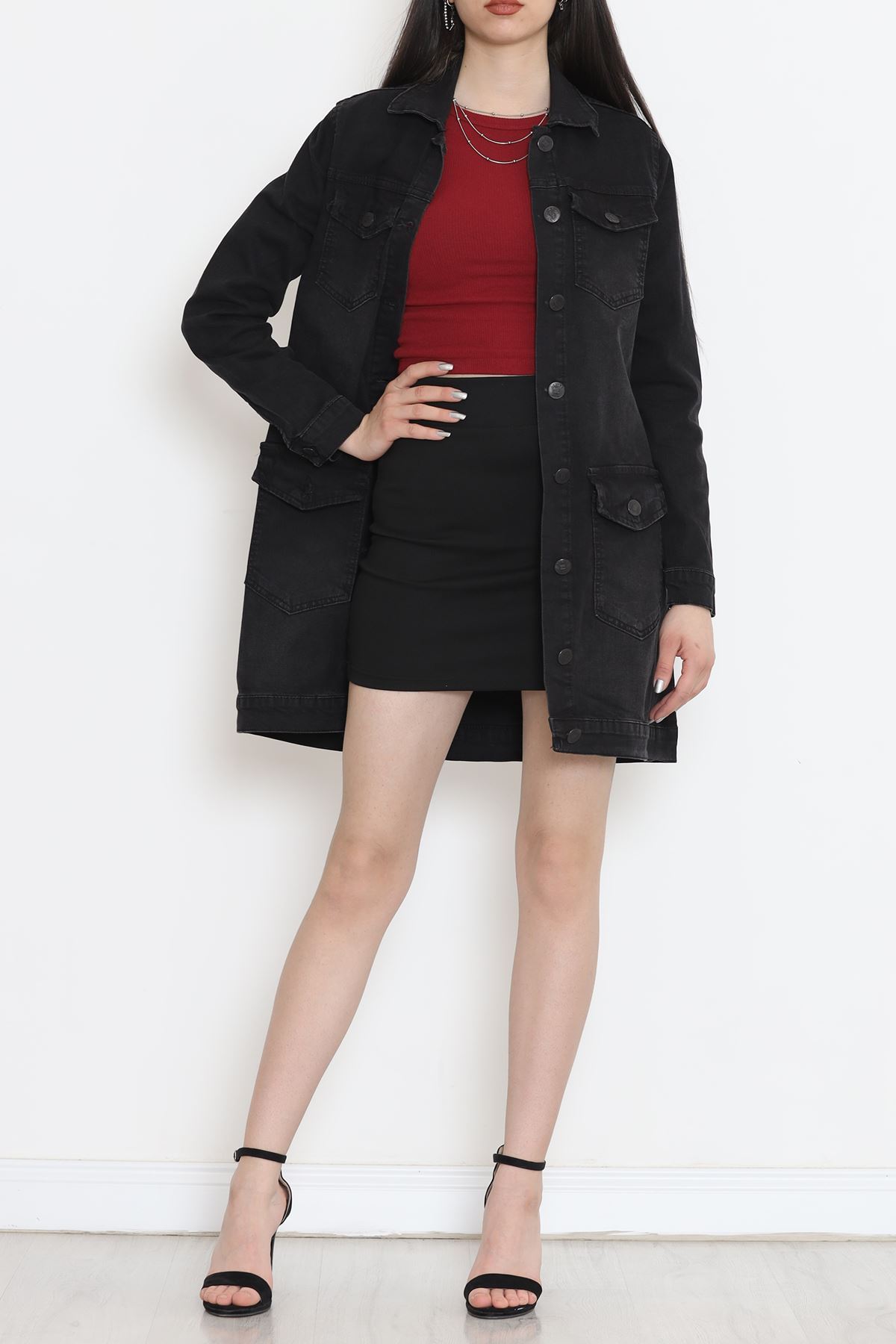 Lazerli Kot Ceket Füme1 - 18261.1831.