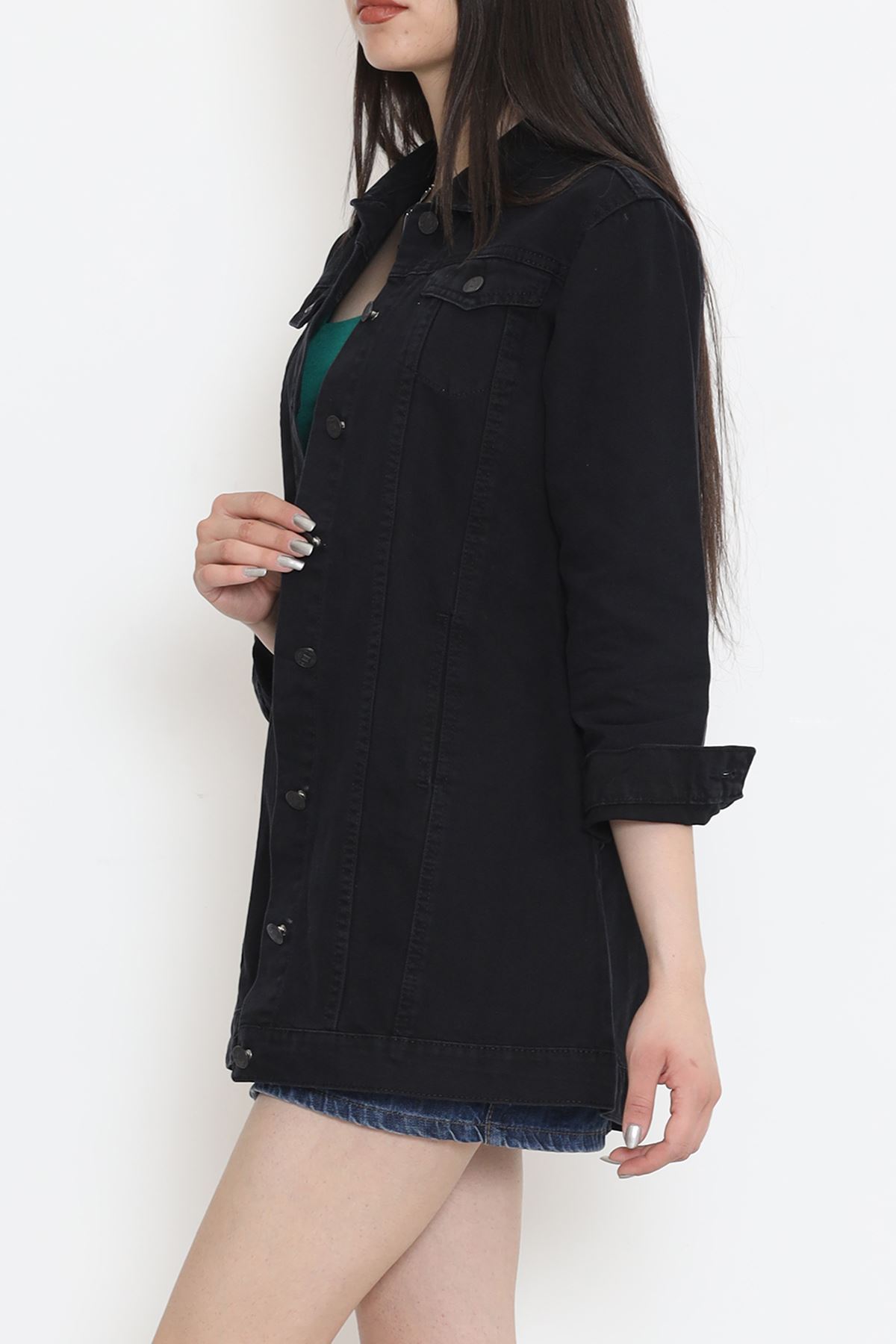 Lazerli Kot Ceket Siyah1 - 18261.1831.