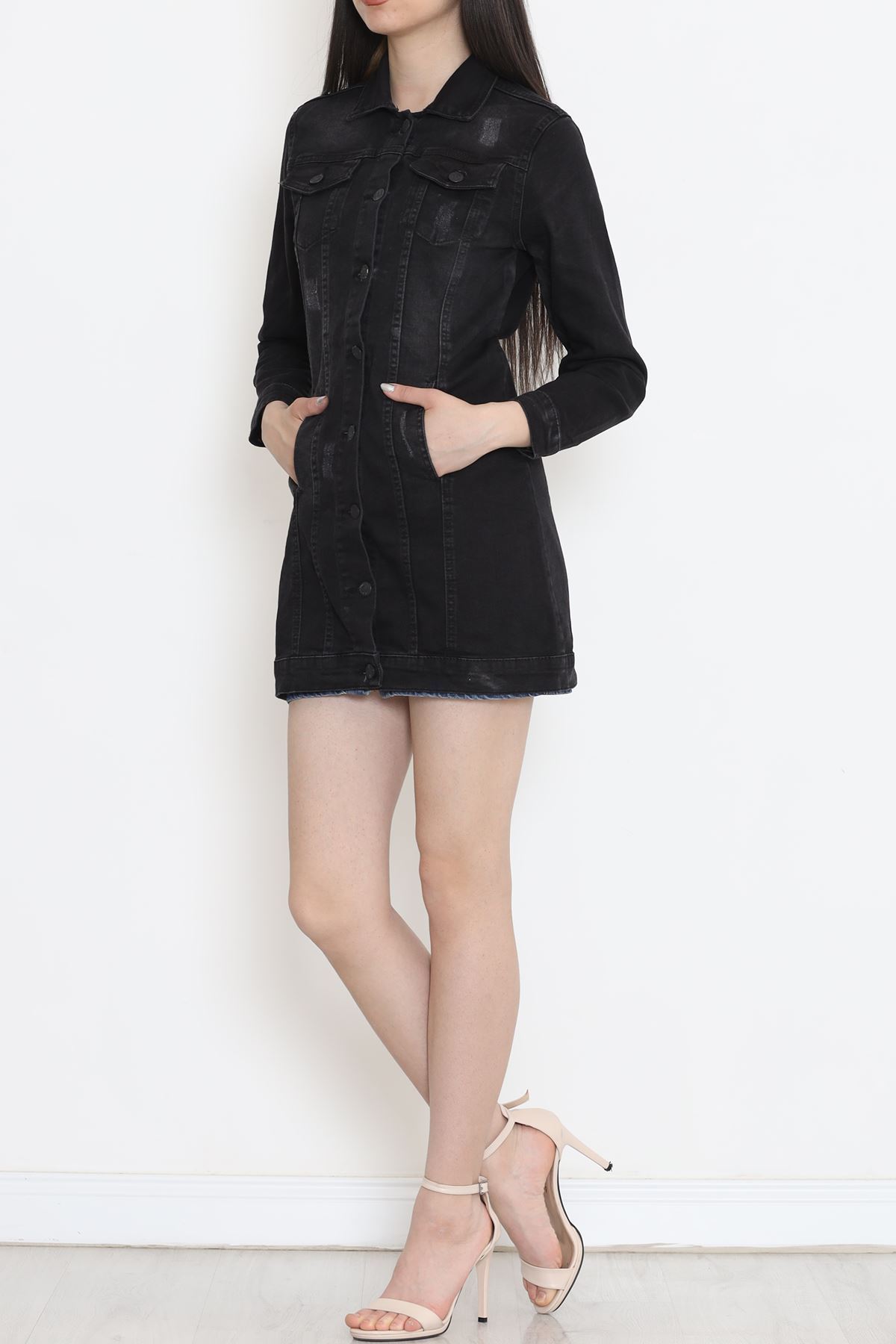 Lazerli Kot Ceket Füme - 18261.1831.