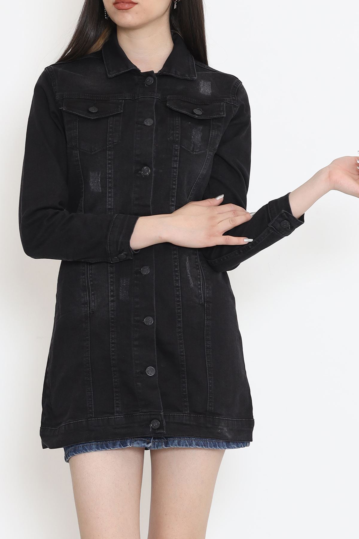 Lazerli Kot Ceket Füme - 18261.1831.