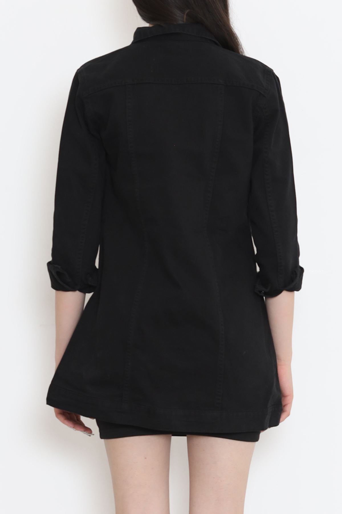 Lazerli Kot Ceket Siyah3 - 18261.1831.