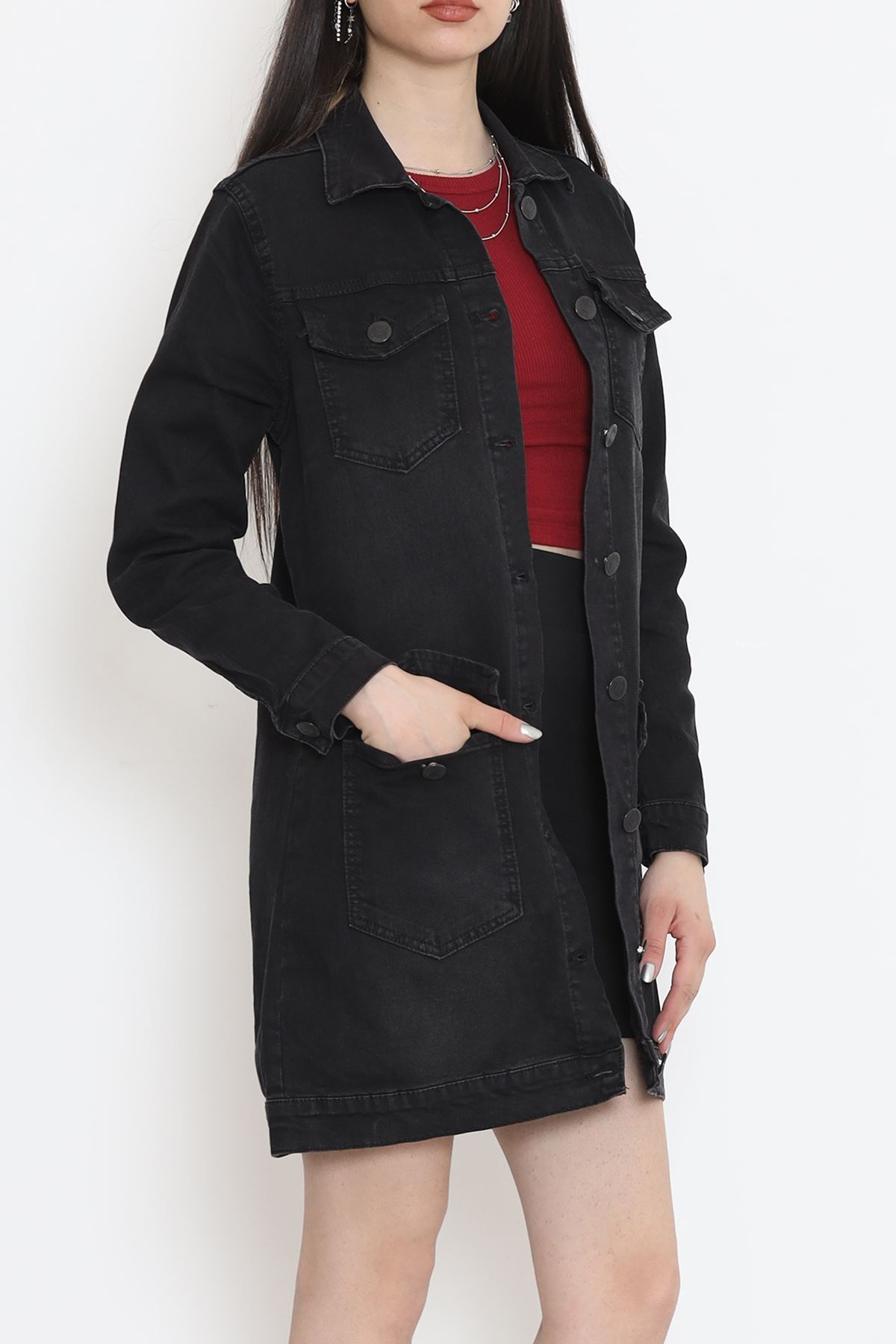 Lazerli Kot Ceket Füme1 - 18261.1831.