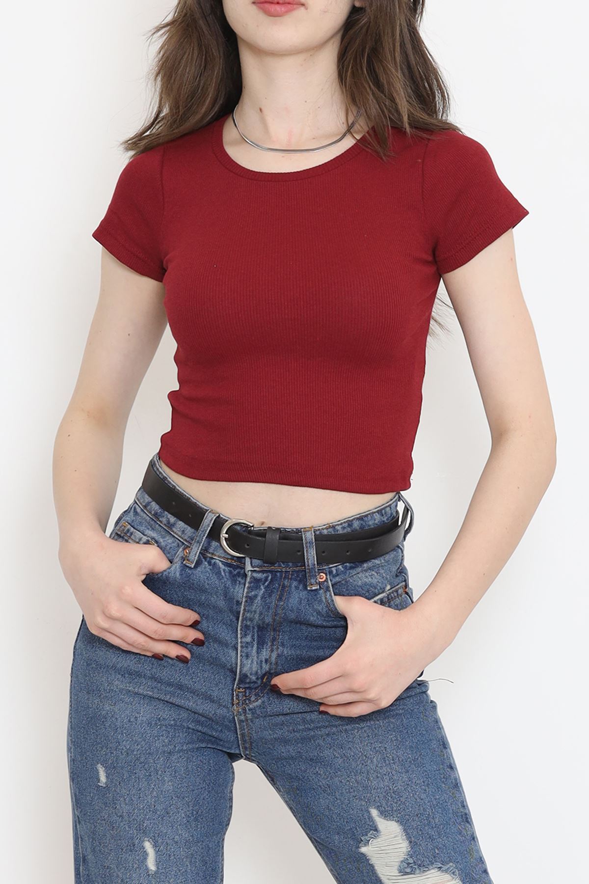 Kaşkorse Bisiklet Yaka Body Bordo - 17395.1723.