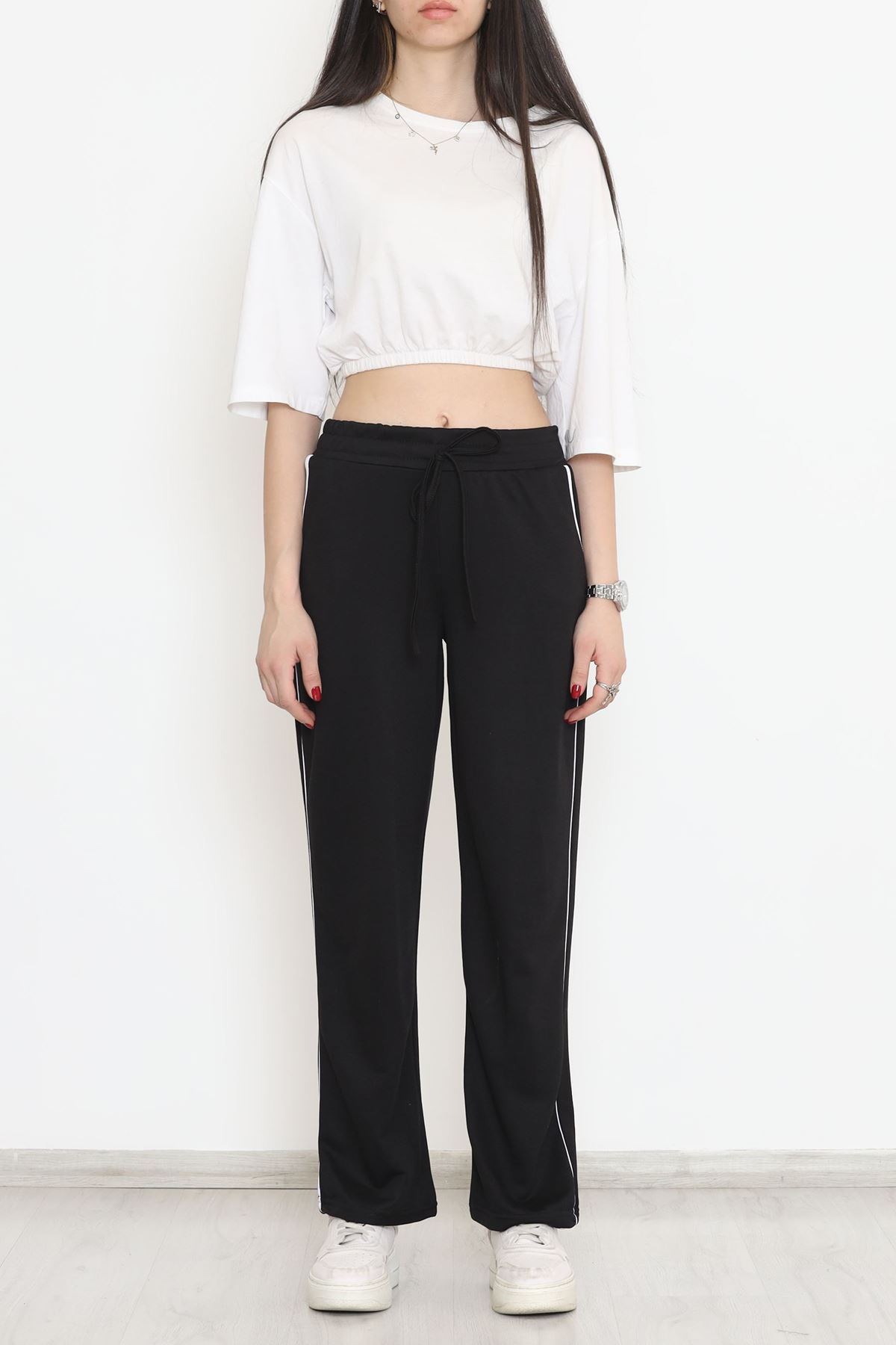 Yanı Çizgili Eşofman Altı Siyah - 15084.5238.