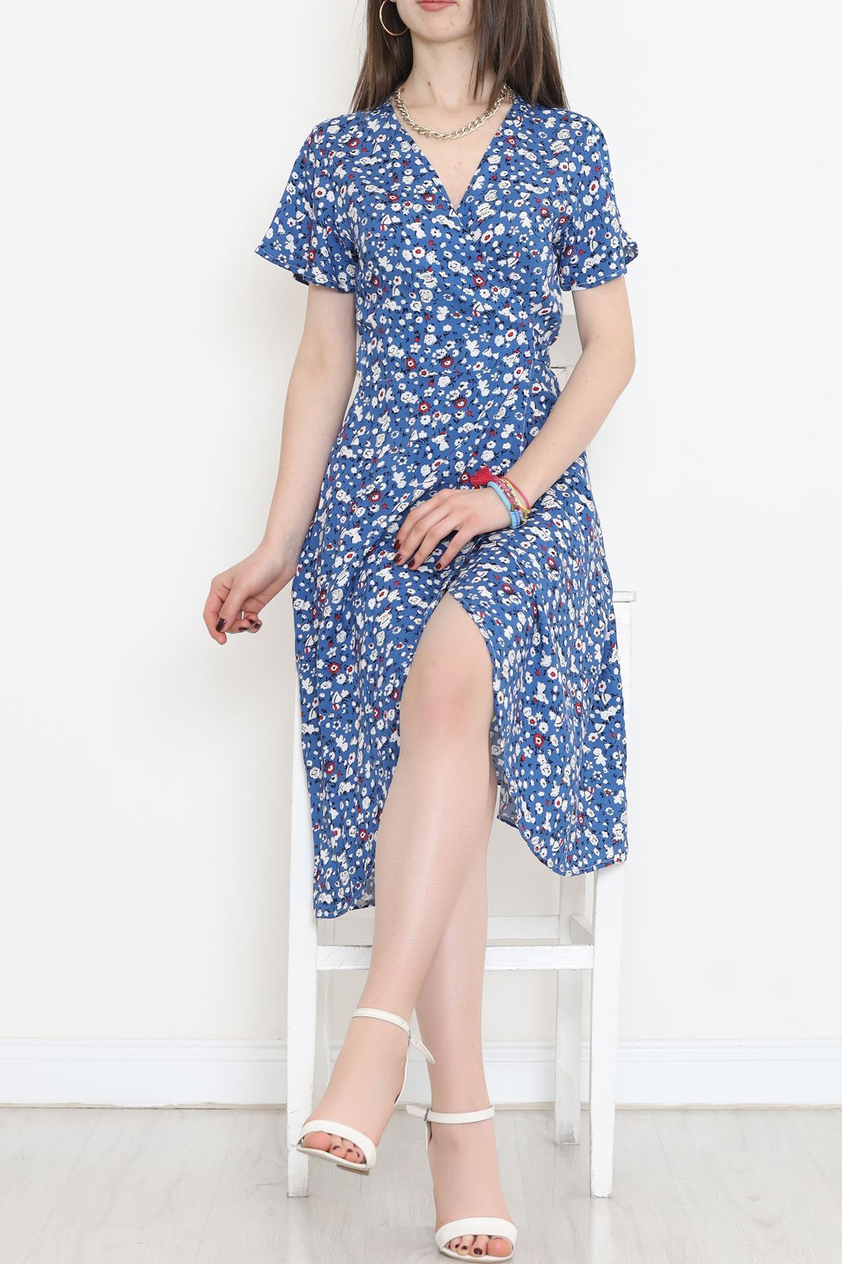 Kimono Elbise Mavi - 152341.701.