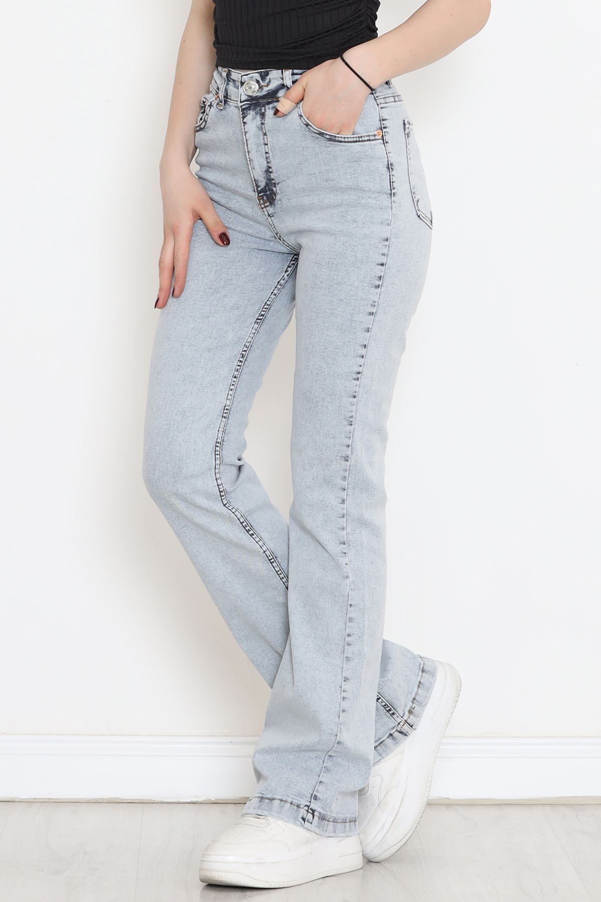 İspanyol Paça Kot Pantolon Buzmavi - 18201.1431.